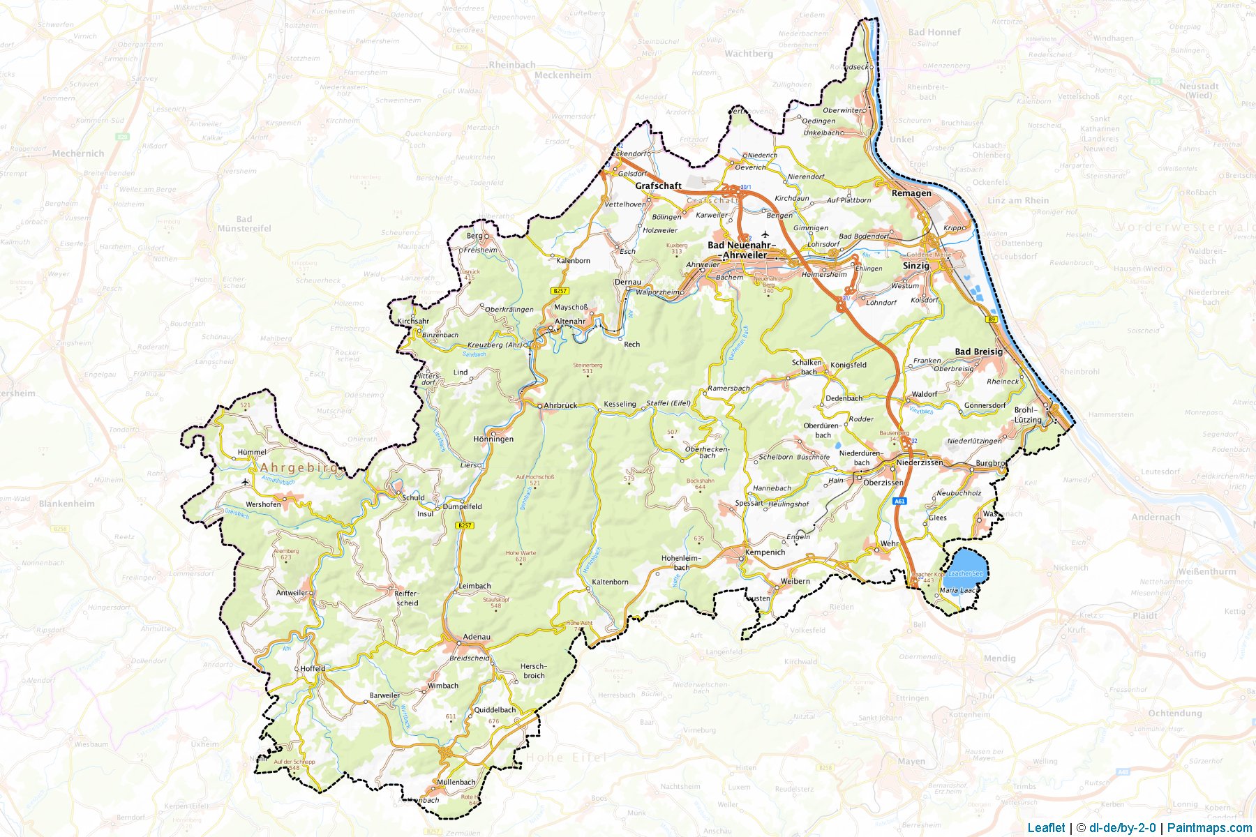 Ahrweiler (Rhineland-Palatinate) Map Cropping Samples-1