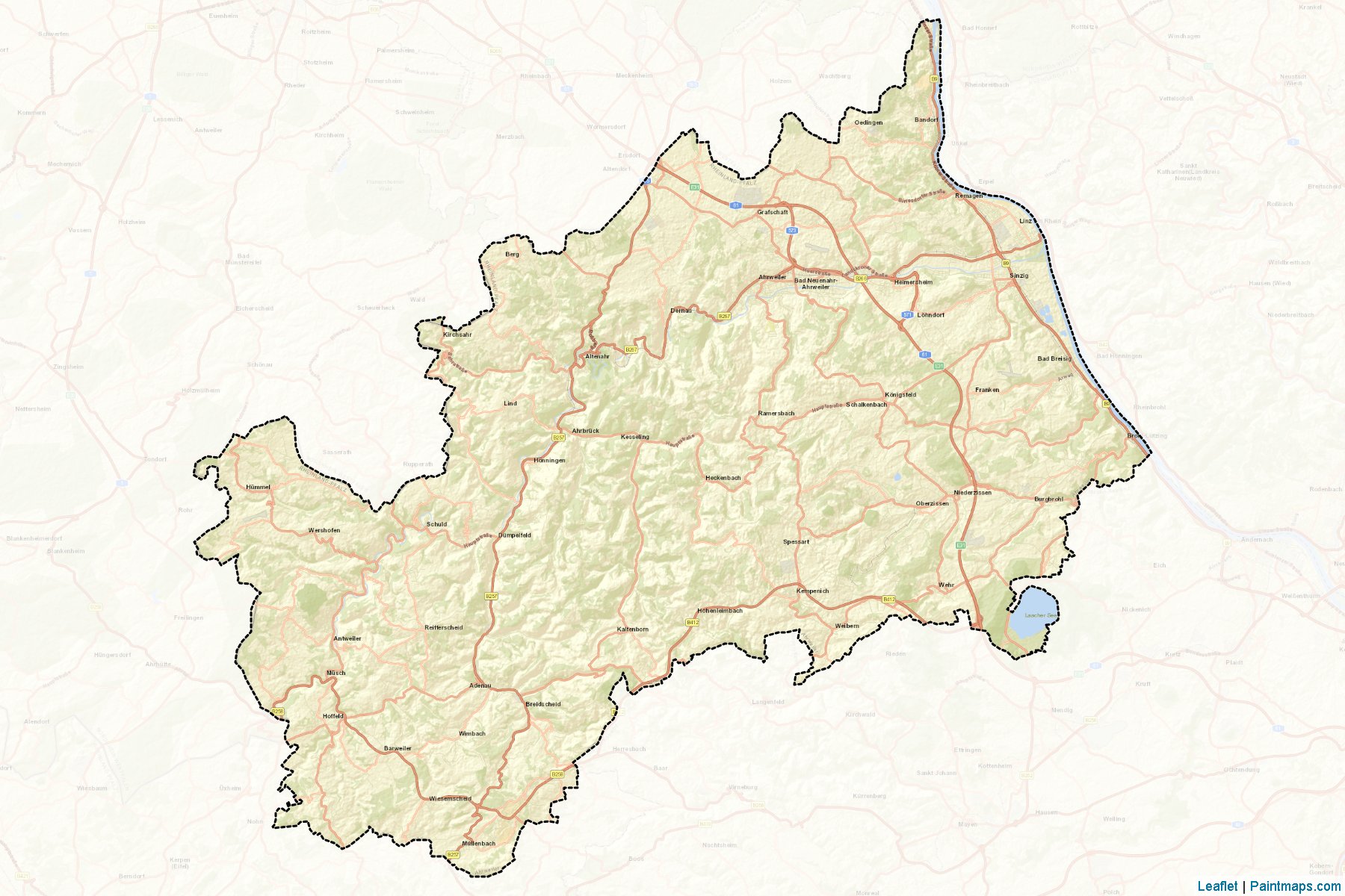 Ahrweiler (Rhineland-Palatinate) Map Cropping Samples-2