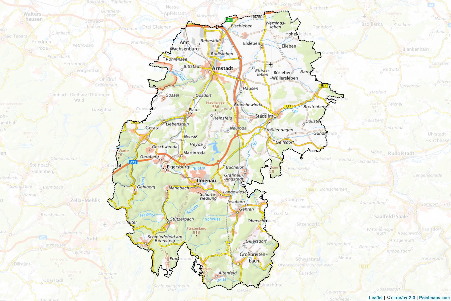 Ilm-Kreis (Thuringia) Map Cropping Samples-1