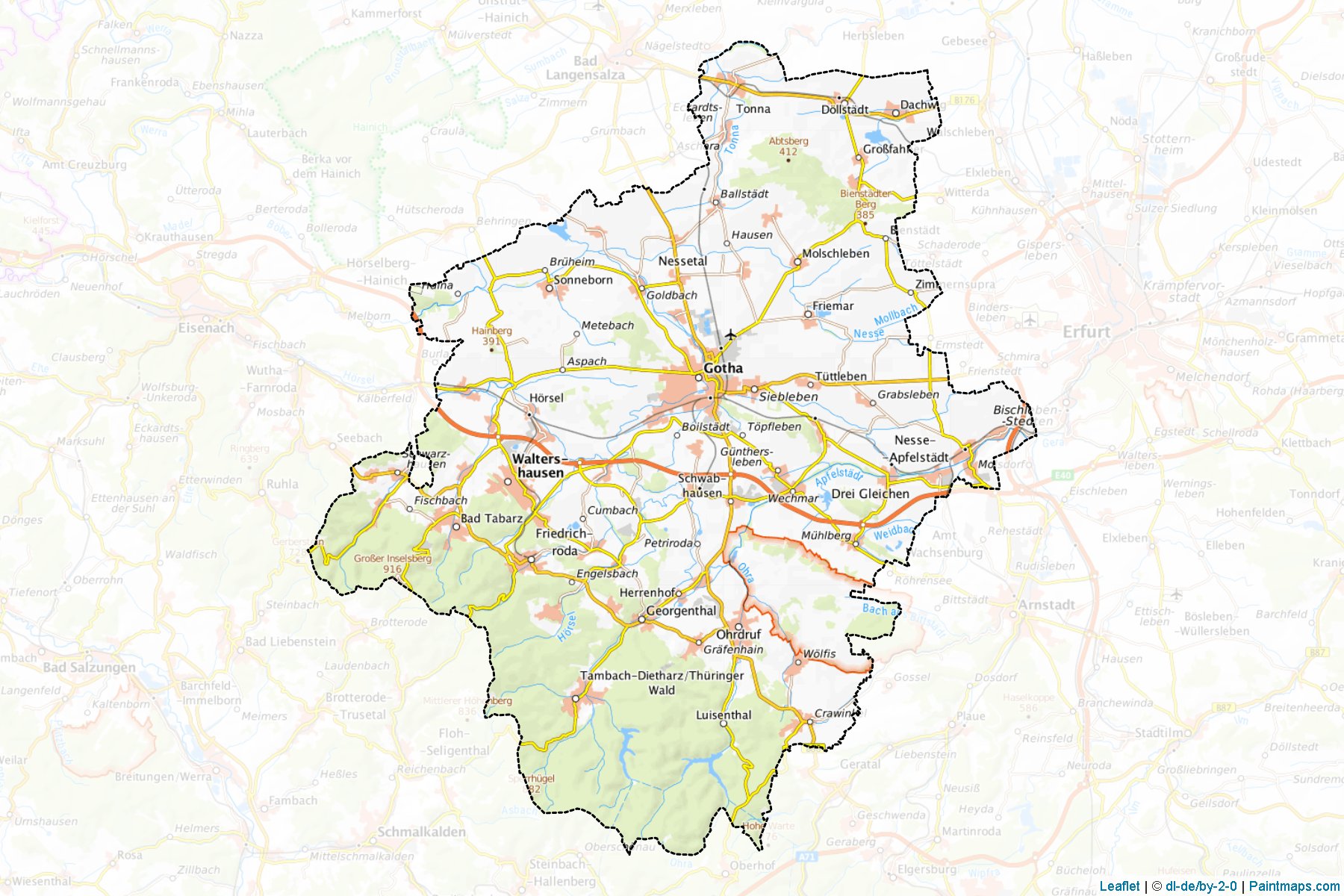 Gotha (Thuringia) Map Cropping Samples-1