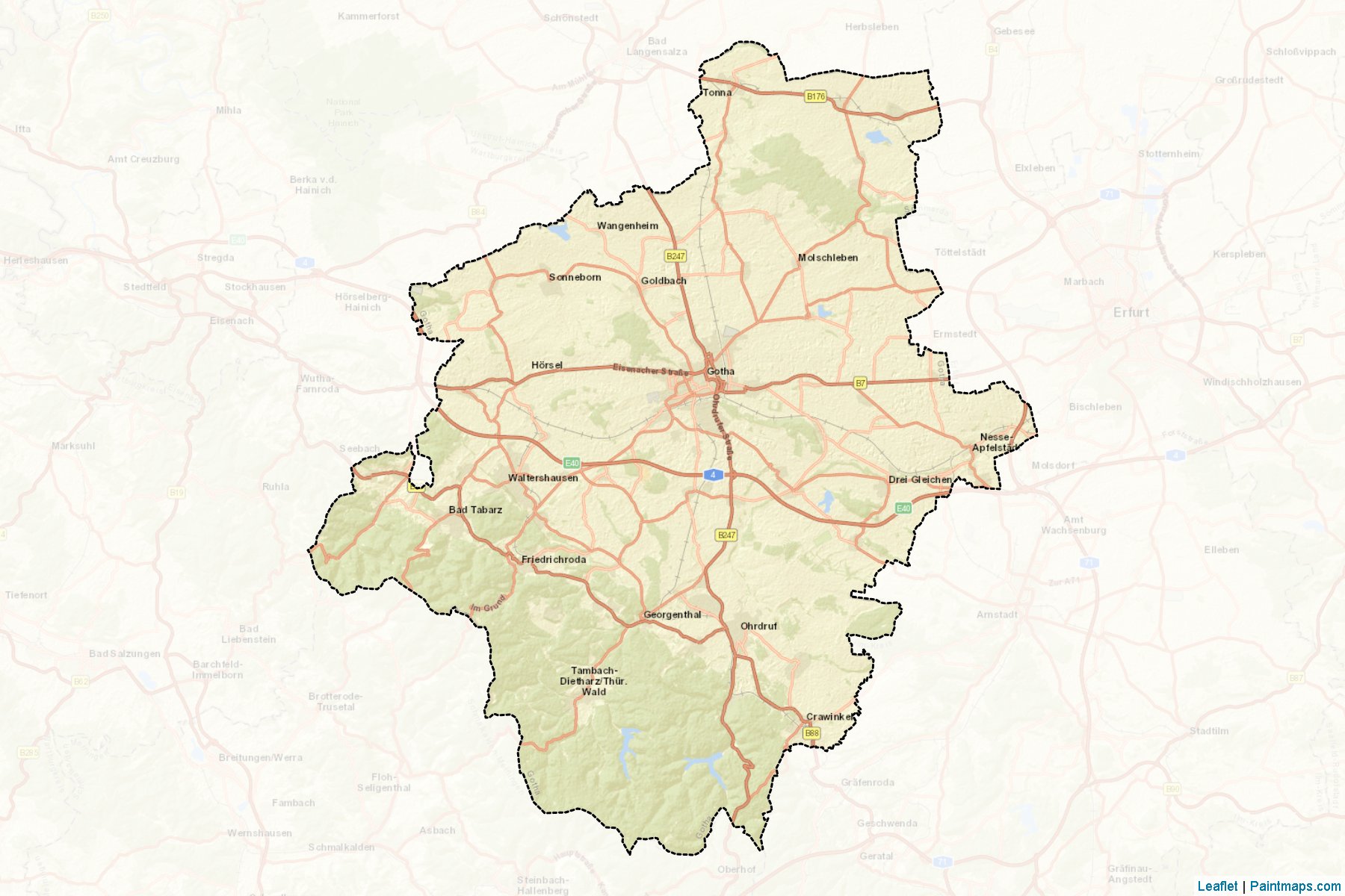 Gotha (Thuringia) Map Cropping Samples-2