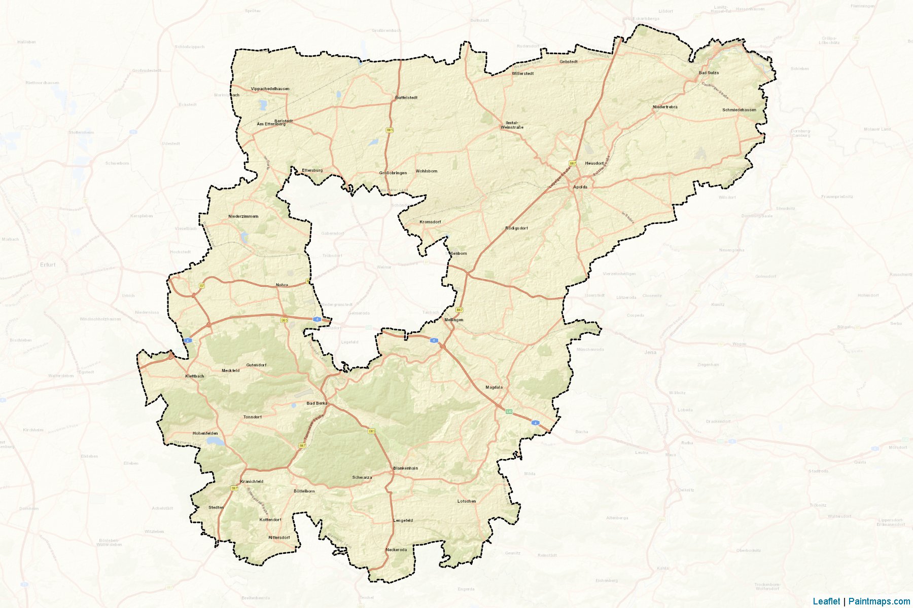 Weimarer Land (Thuringia) Map Cropping Samples-2