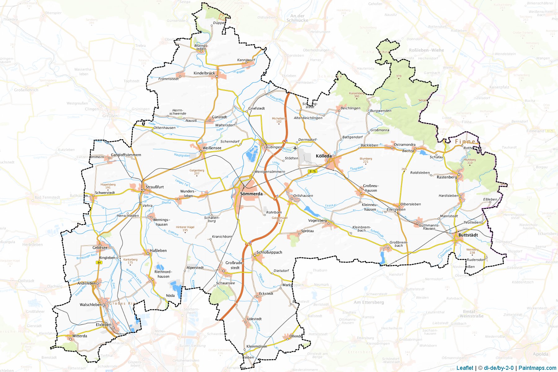 Sömmerda (Thuringia) Map Cropping Samples-1