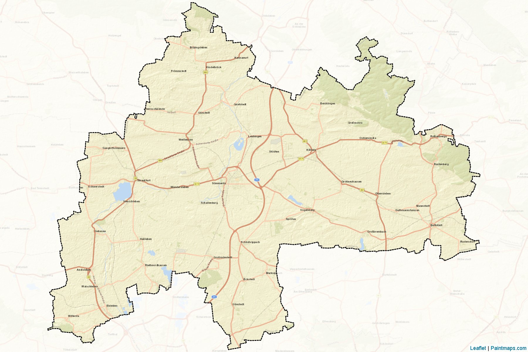 Sömmerda (Thuringia) Map Cropping Samples-2