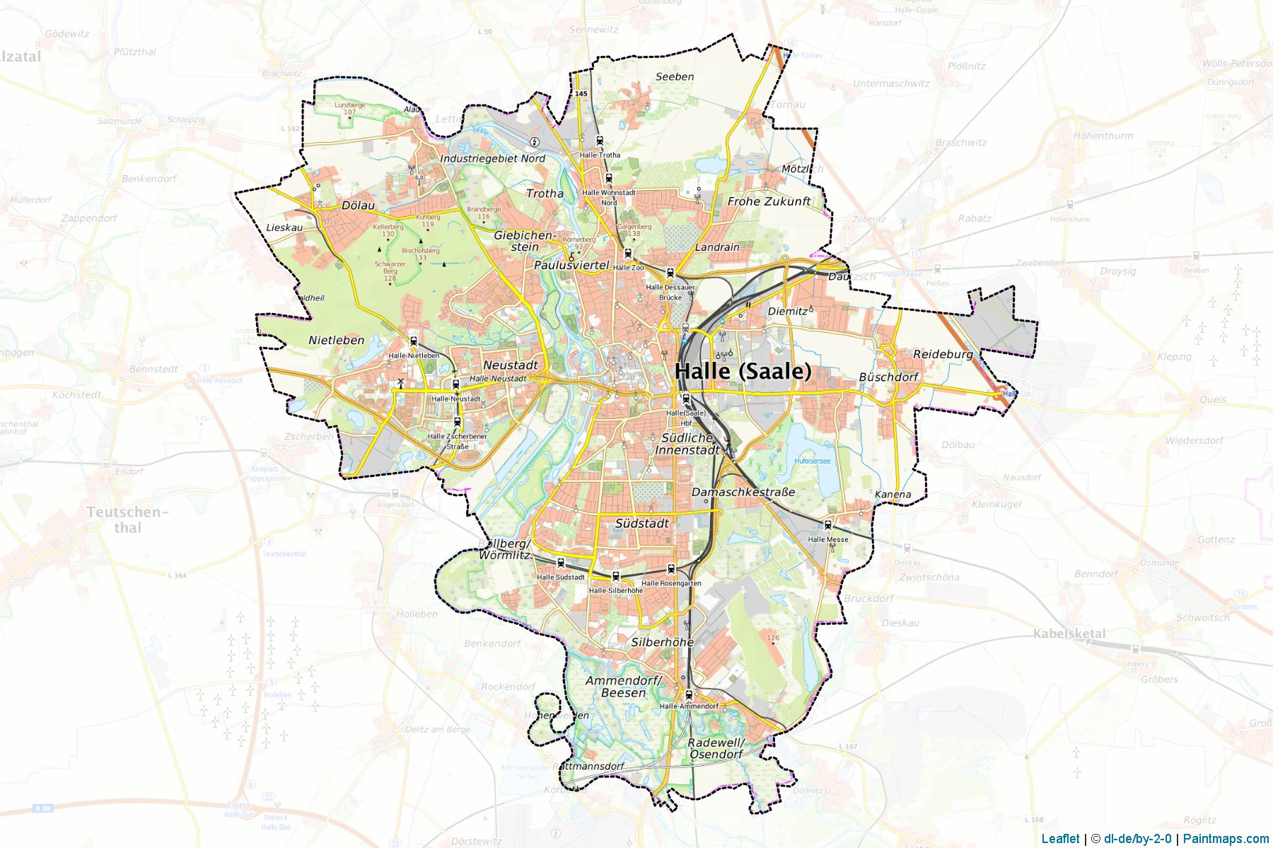 Halle (Saxony-Anhalt) Map Cropping Samples-1