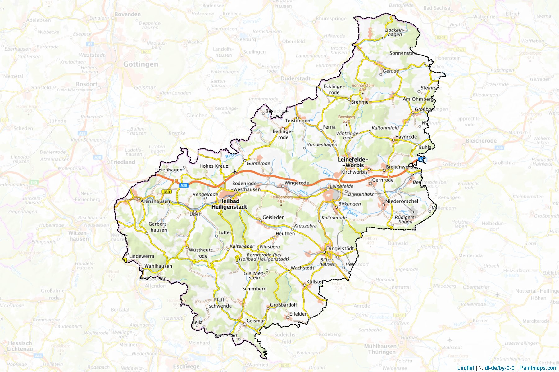 Eichsfeld (Türingiya) Haritası Örnekleri-1