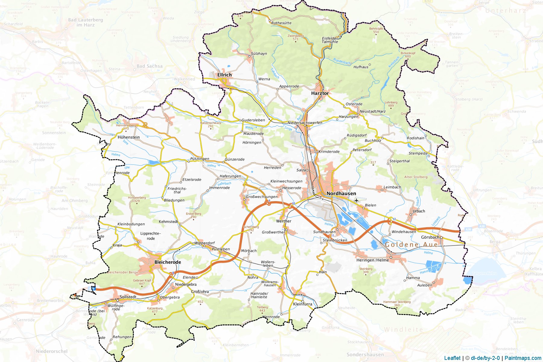 Nordhausen (Türingiya) Haritası Örnekleri-1