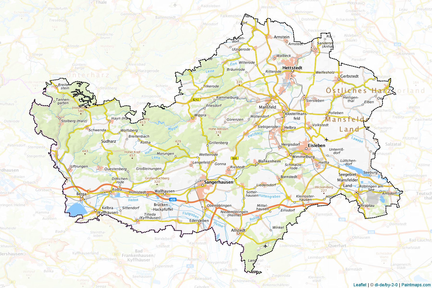 Mansfeld-Südharz (Saxony-Anhalt) Map Cropping Samples-1