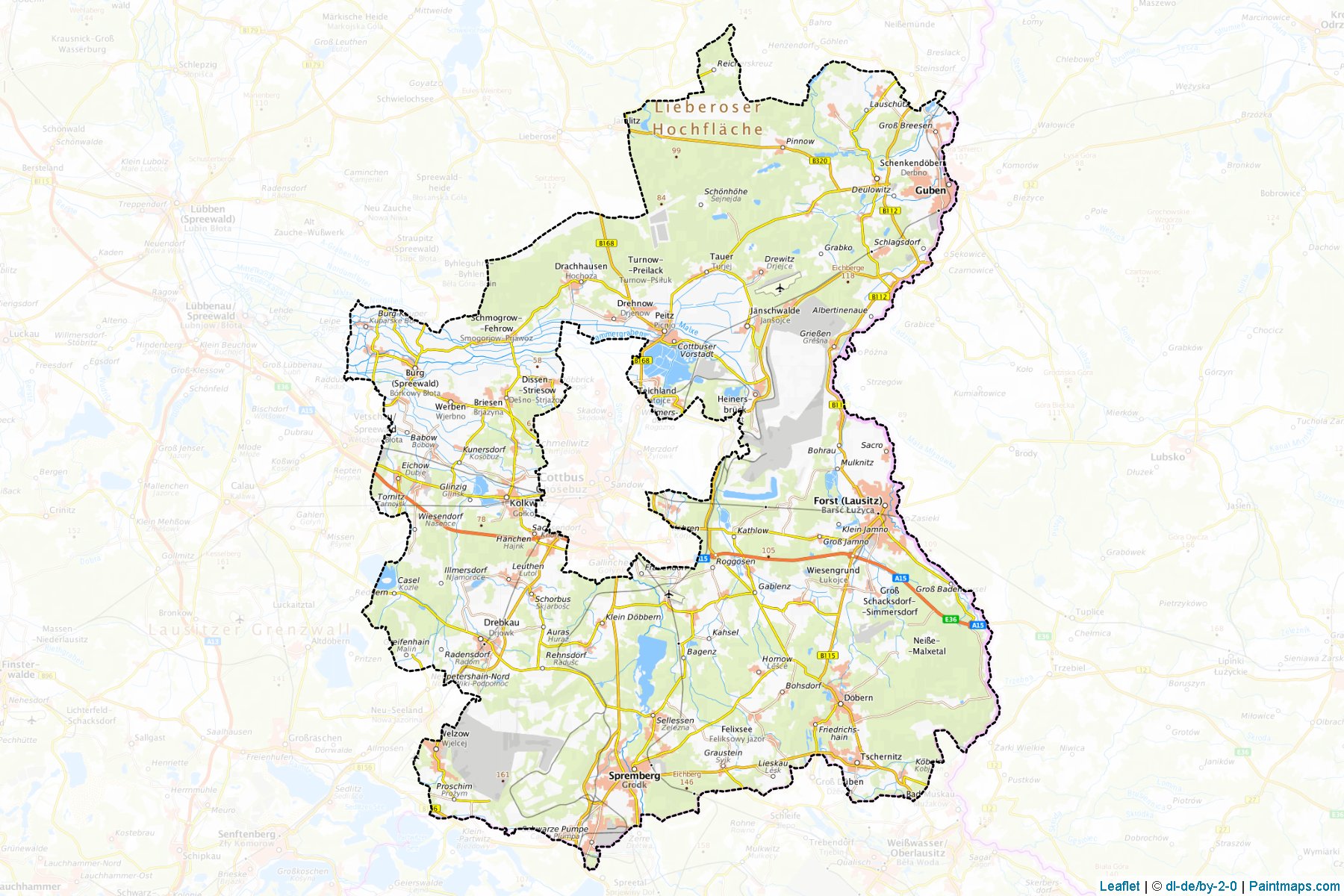 Spree-Neisse (Brandenburg) Map Cropping Samples-1