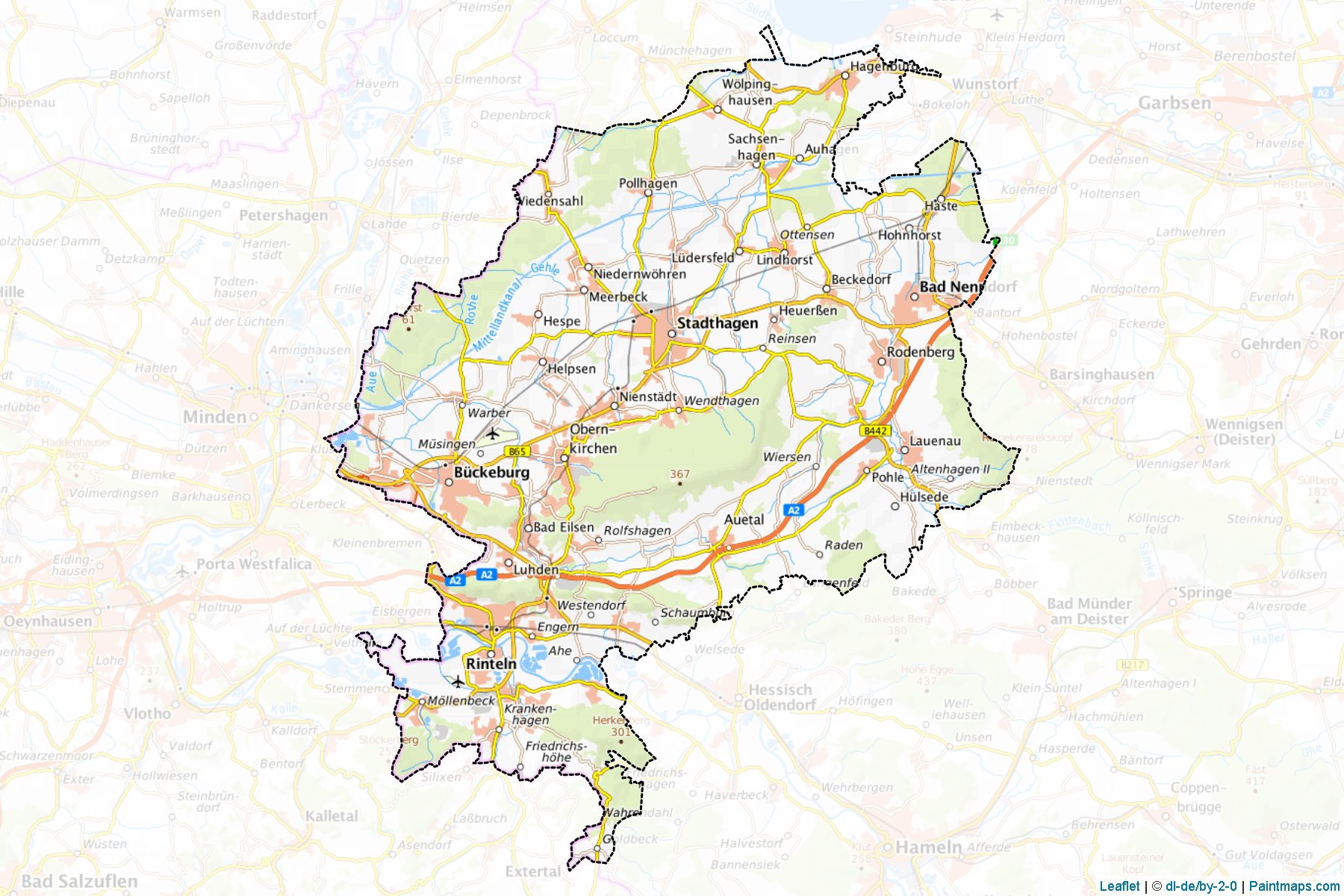 Schaumburg (Lower Saxony) Map Cropping Samples-1