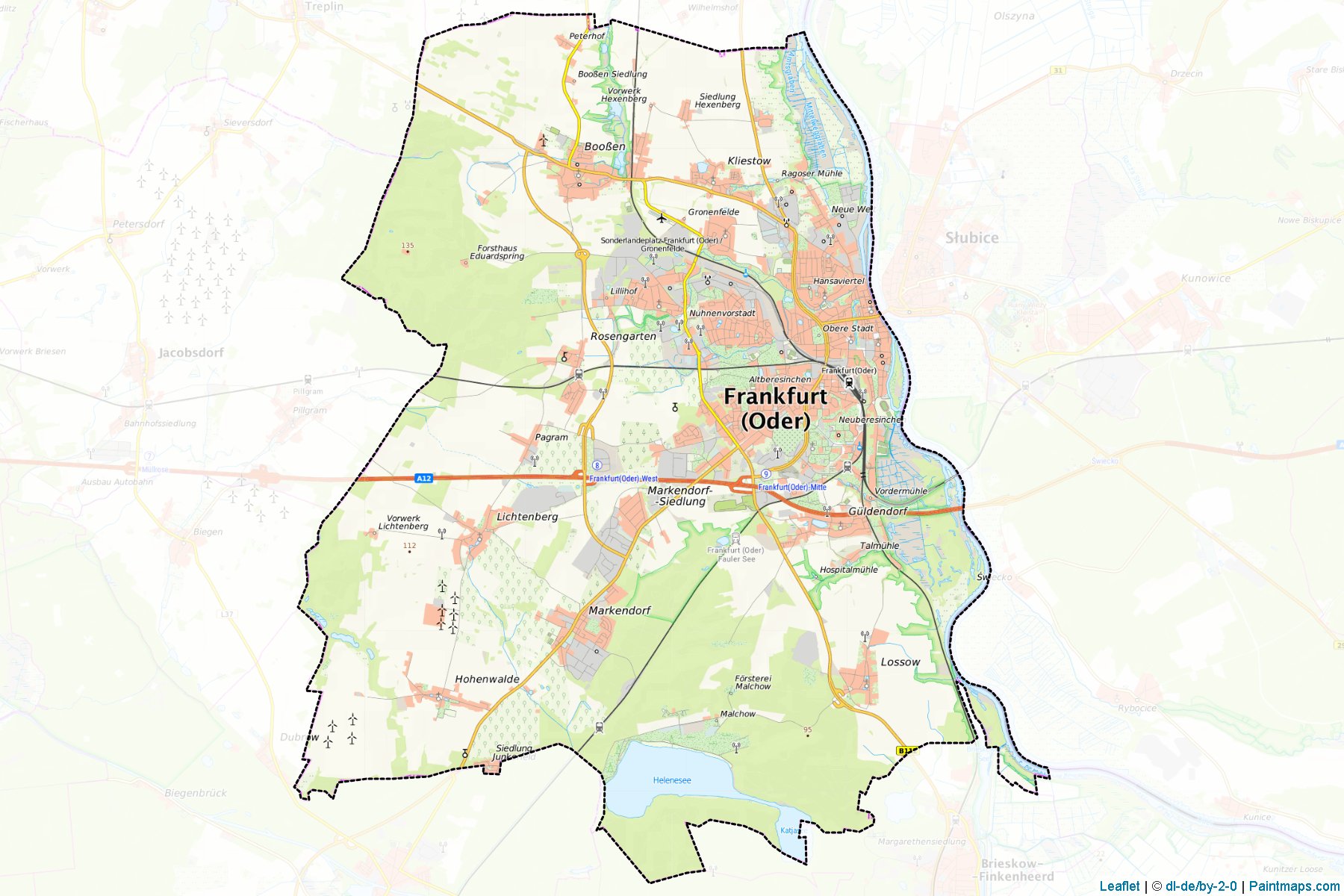 Muestras de recorte de mapas Frankfurt (Brandenburg)-1