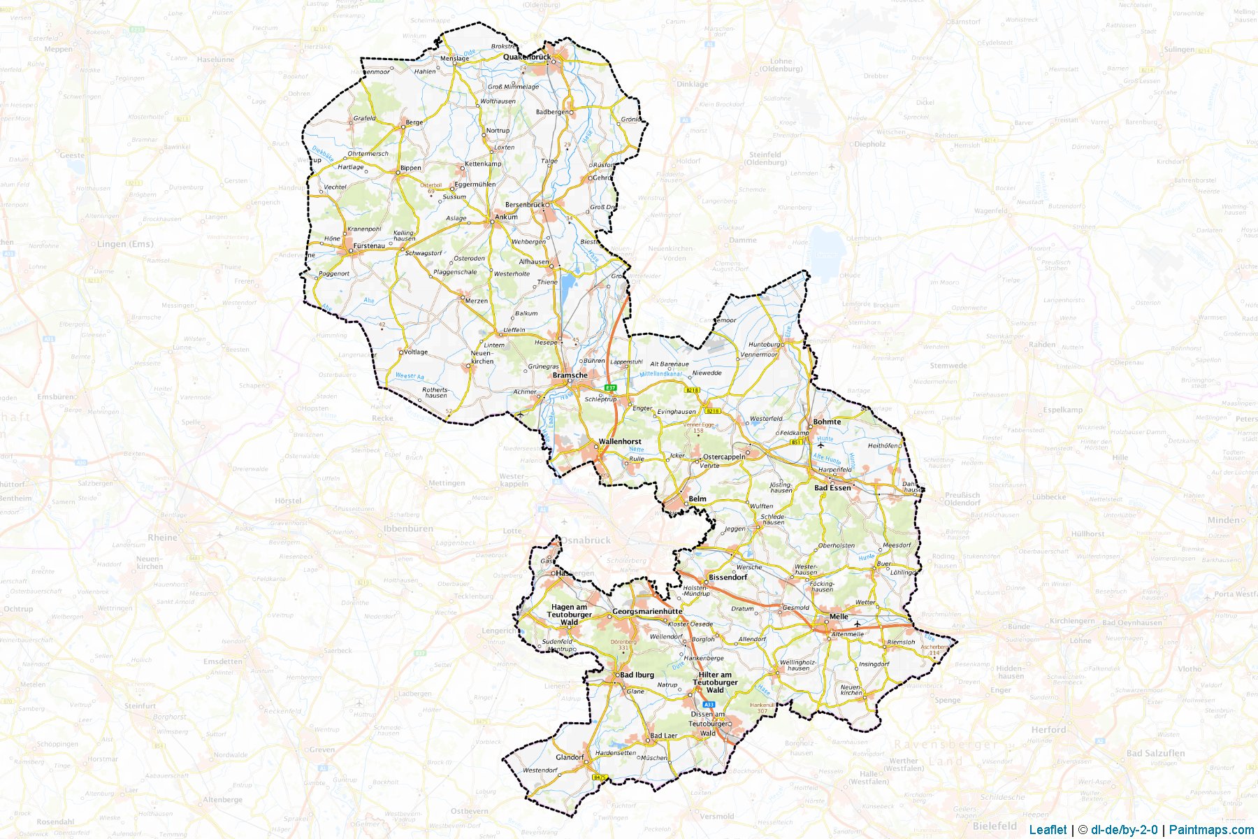 Osnabrück (Lower Saxony) Map Cropping Samples-1