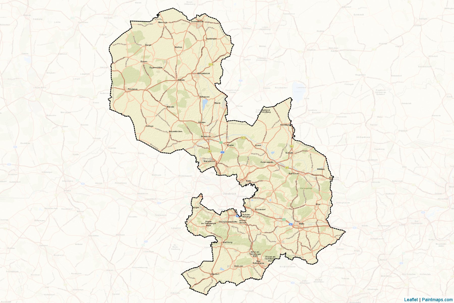 Osnabrück (Lower Saxony) Map Cropping Samples-2