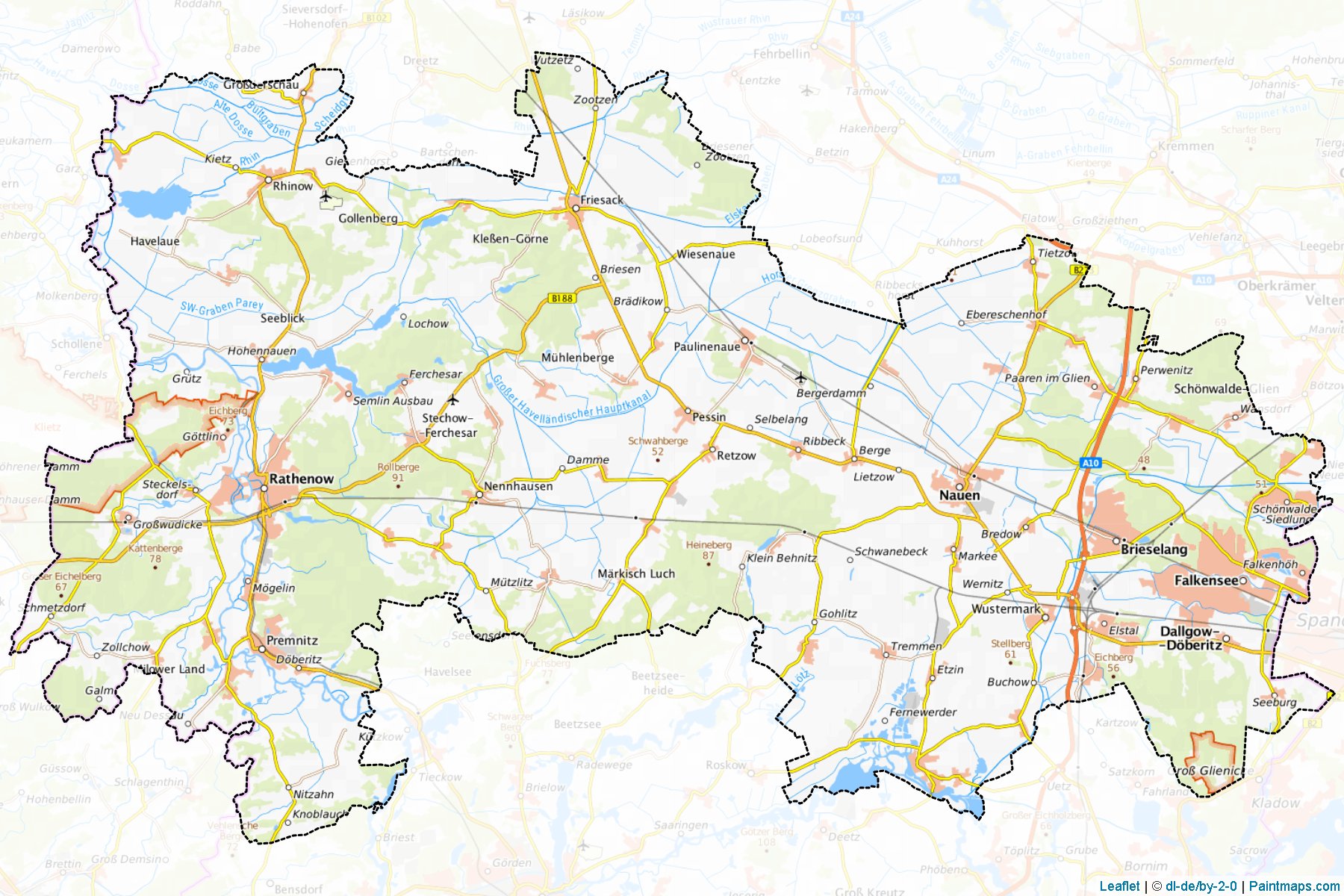 Havelland (Brandenburg) Map Cropping Samples-1