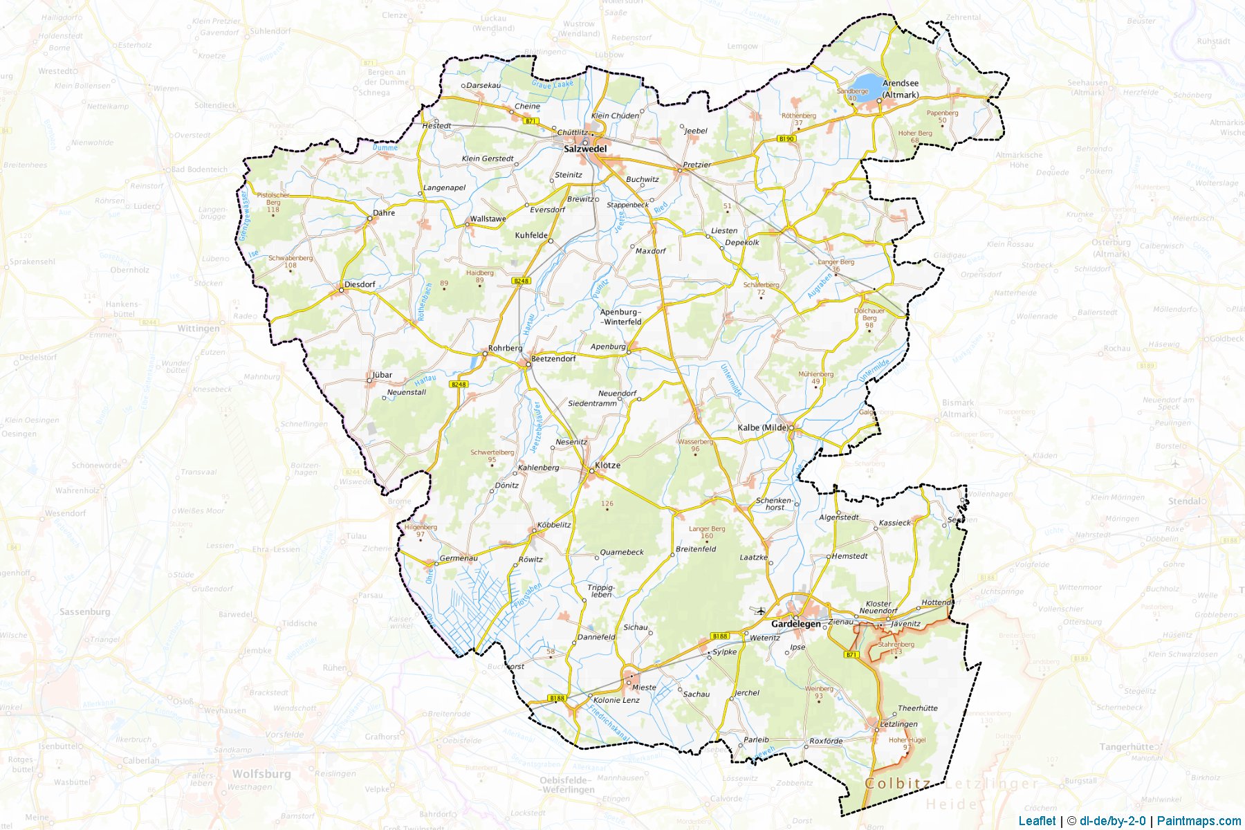 Altmarkkreis Salzwedel (Saxony-Anhalt) Map Cropping Samples-1