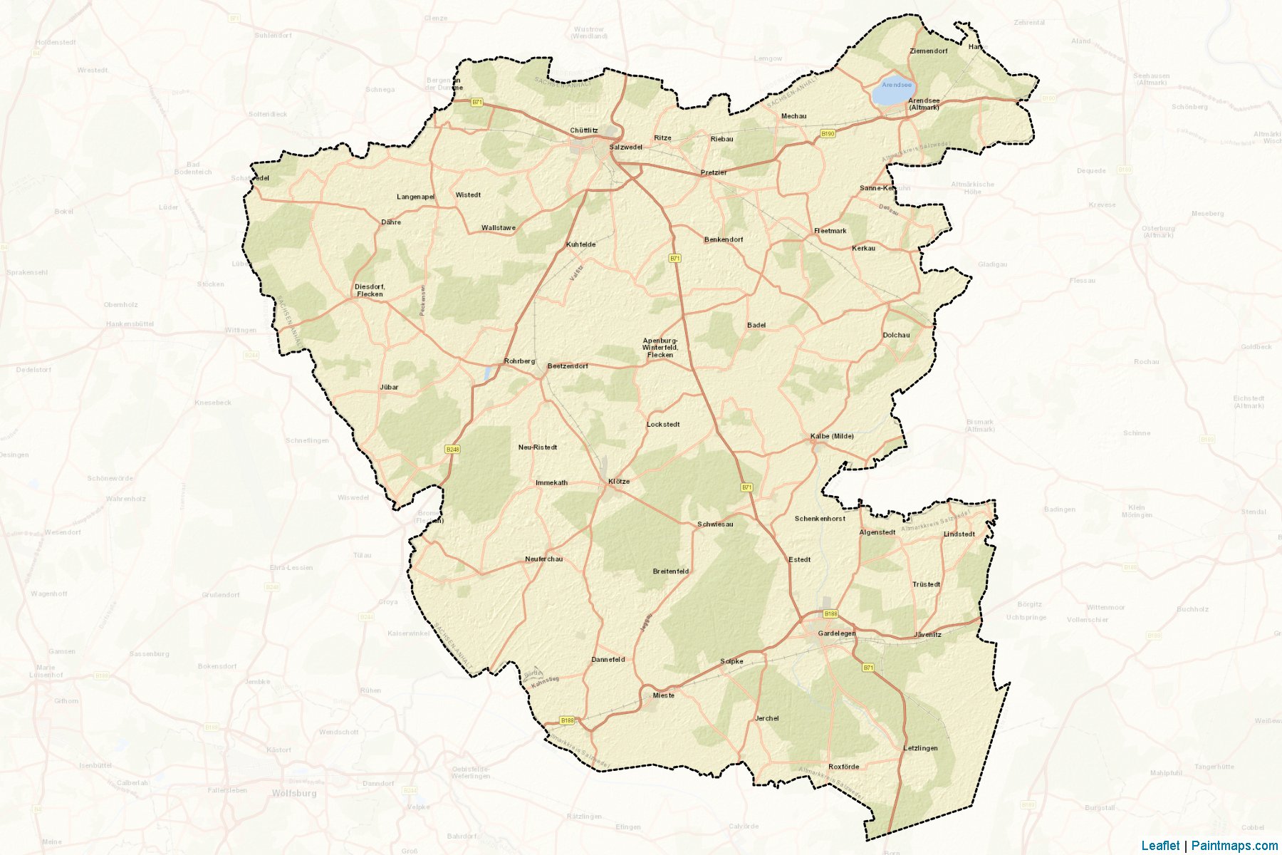 Altmarkkreis Salzwedel (Saxony-Anhalt) Map Cropping Samples-2