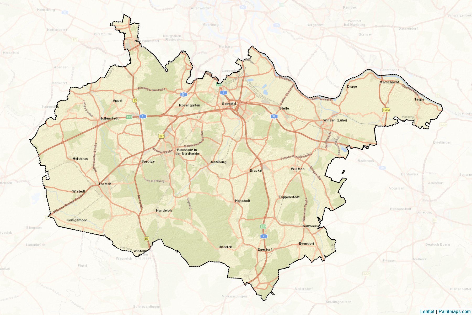 Harburg (Lower Saxony) Map Cropping Samples-2