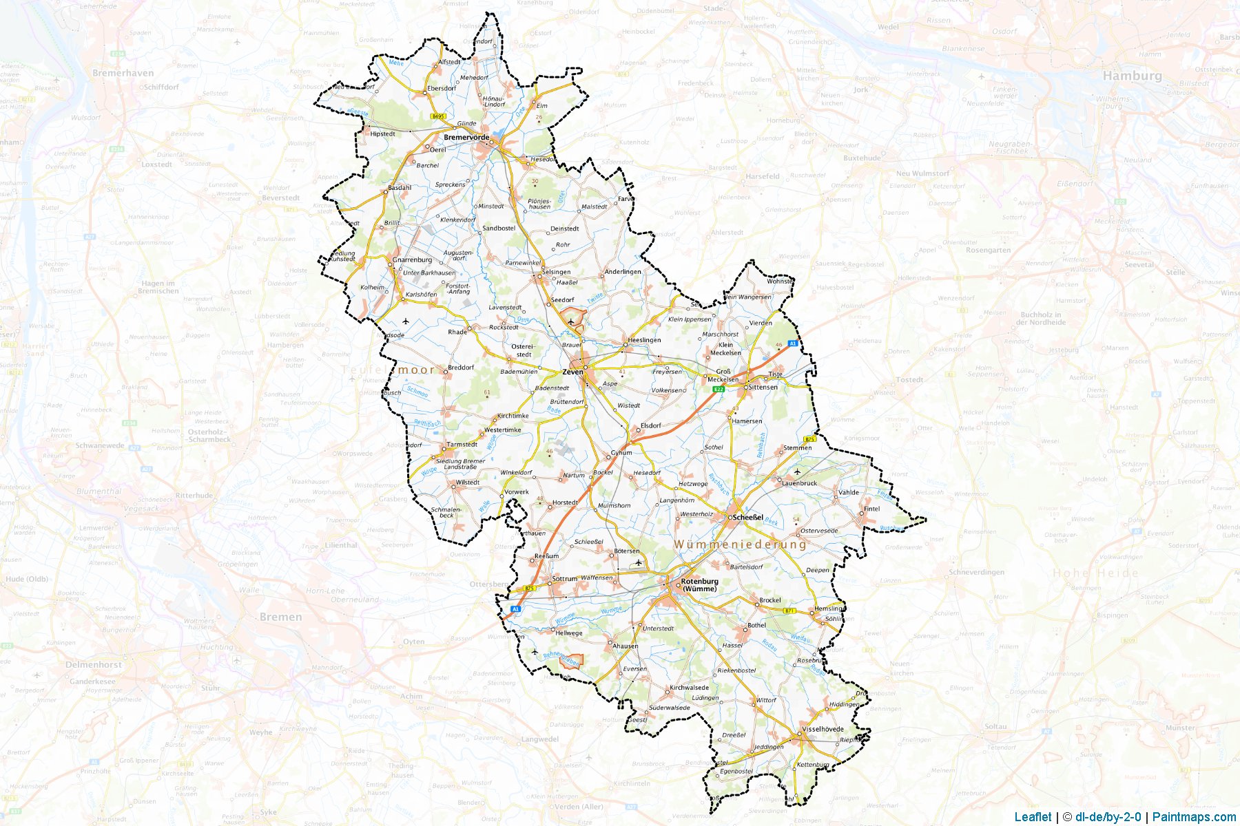 Rotenburg (Lower Saxony) Map Cropping Samples-1