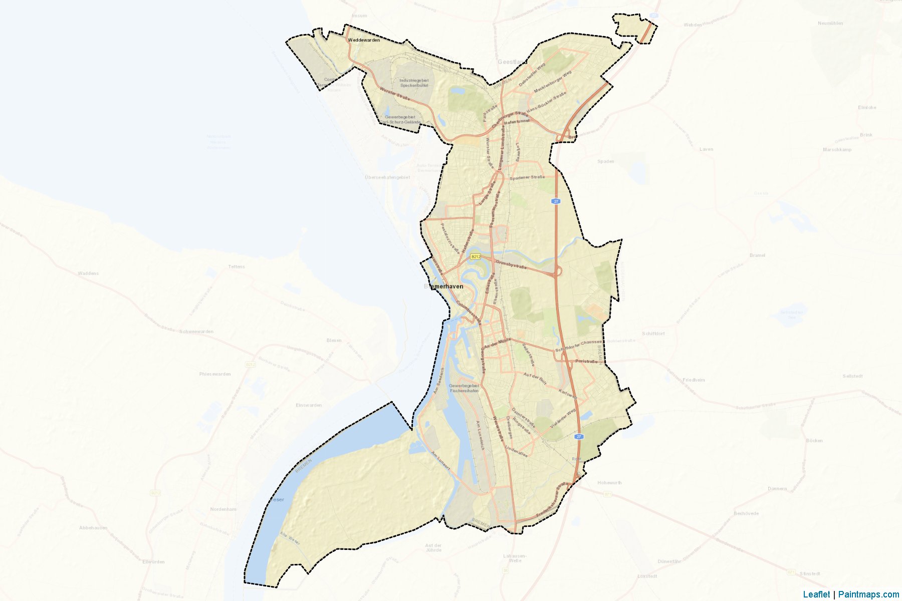 Bremerhaven (Bremen) Map Cropping Samples-2