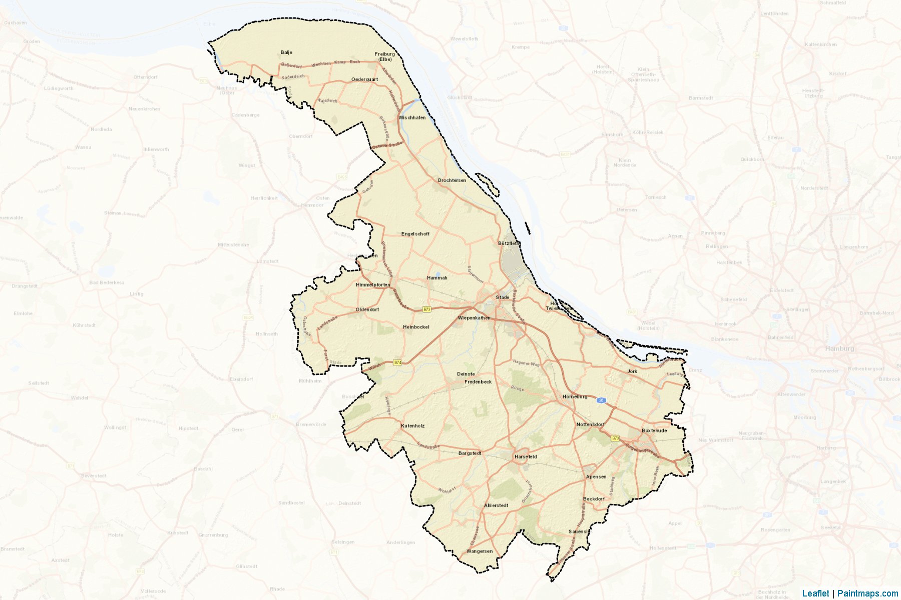 Stade (Lower Saxony) Map Cropping Samples-2