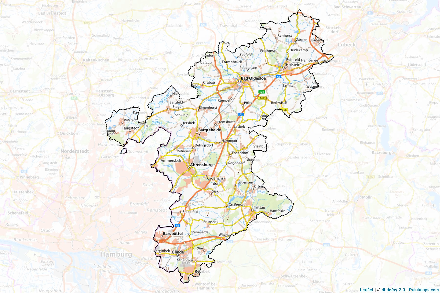 Stormarn (Schleswig-Holstein) Haritası Örnekleri-1