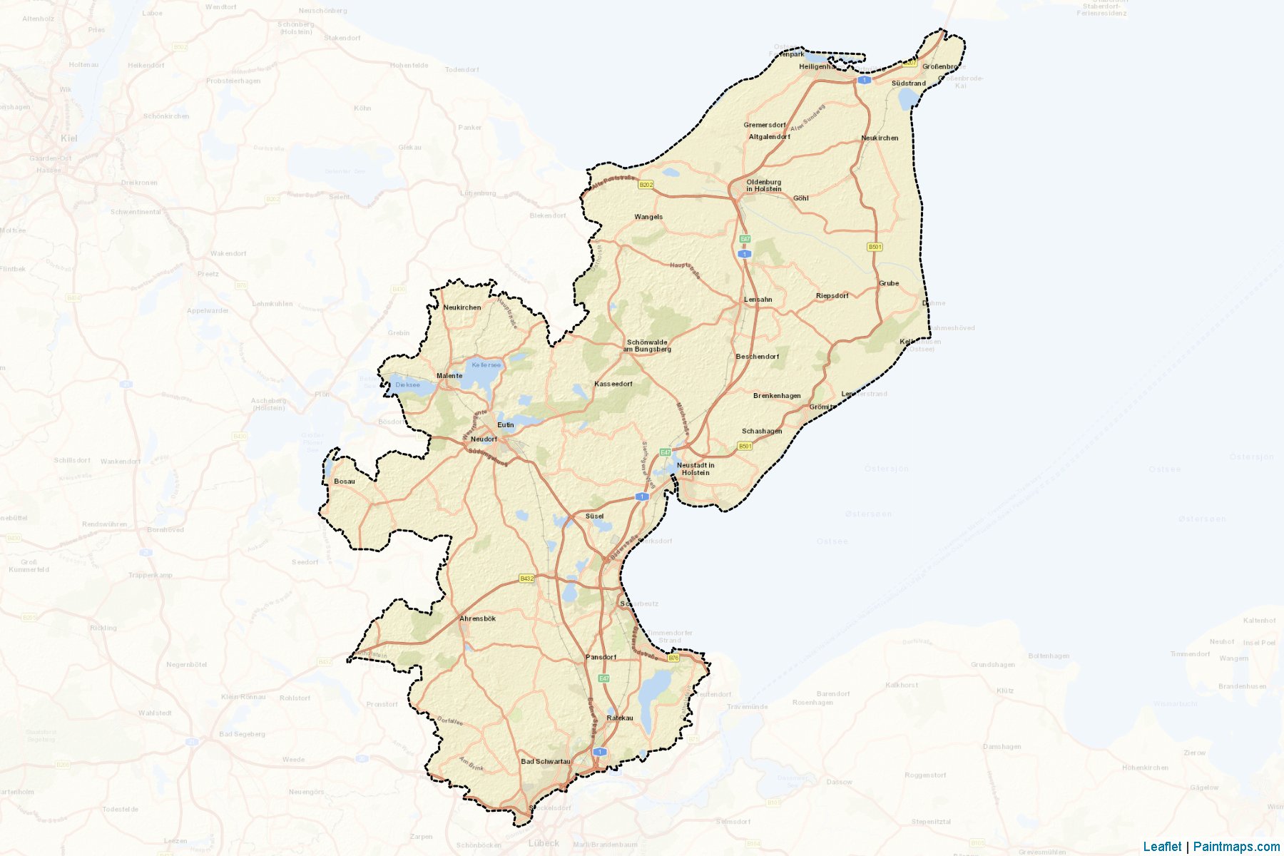 Ostholstein (Schleswig-Holstein) Map Cropping Samples-2