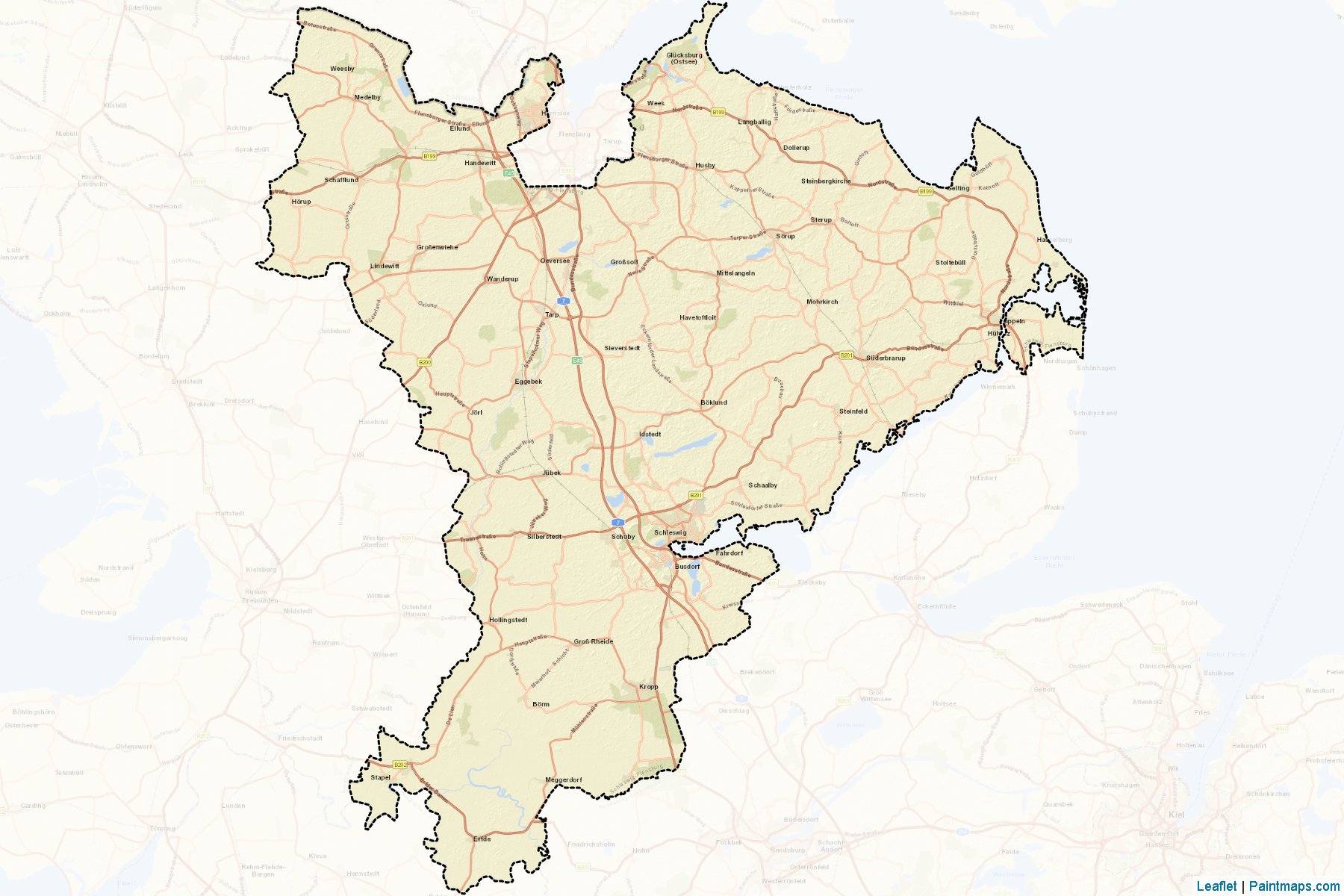 Schleswig-Flensburg (Schleswig-Holstein) Haritası Örnekleri-2