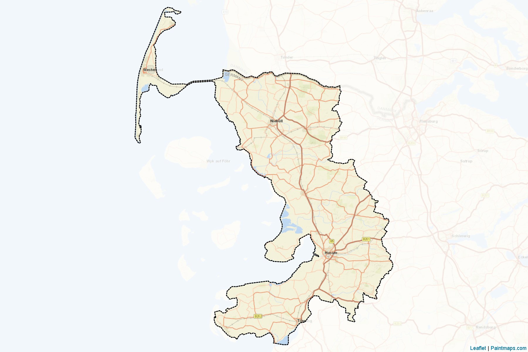 Nordfriesland (Schleswig-Holstein) Map Cropping Samples-2