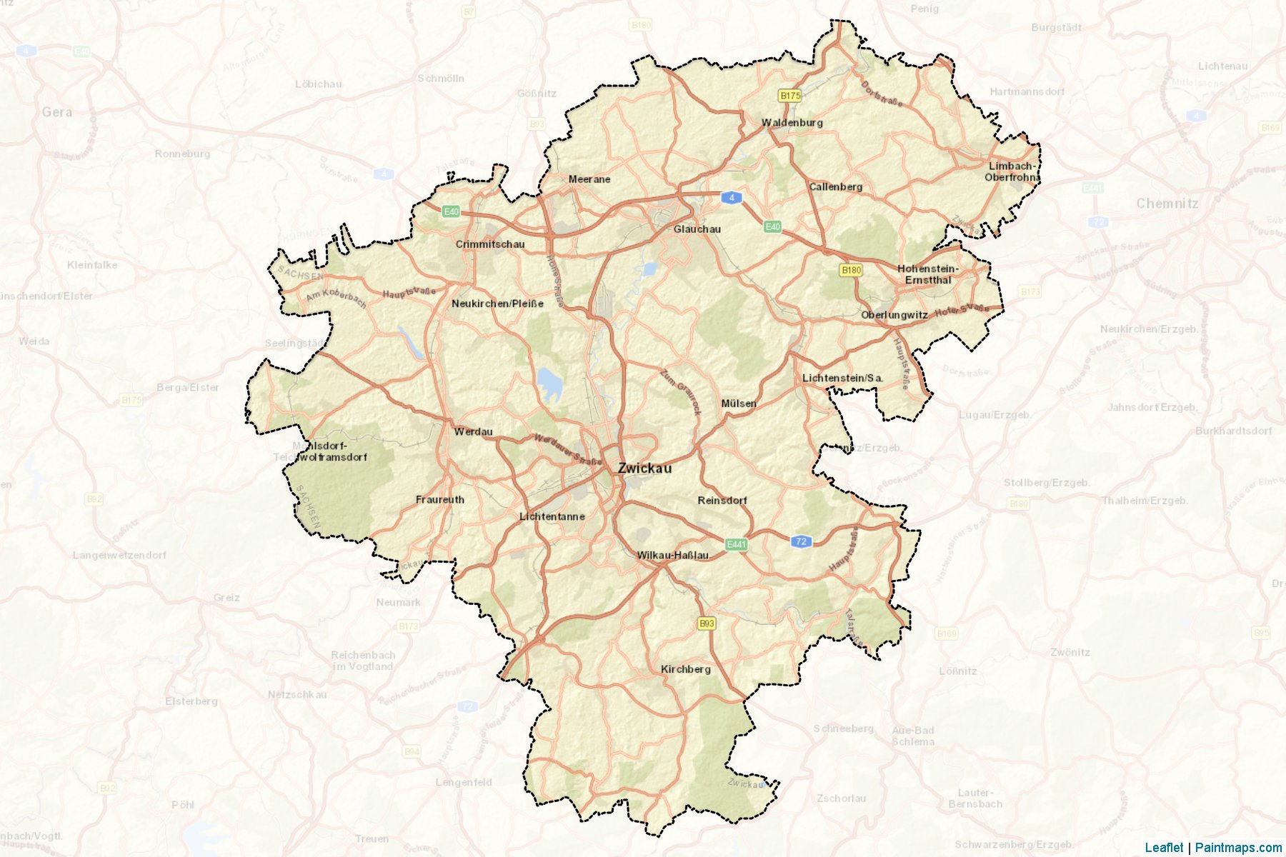 Zwickau (Saxony) Map Cropping Samples-2