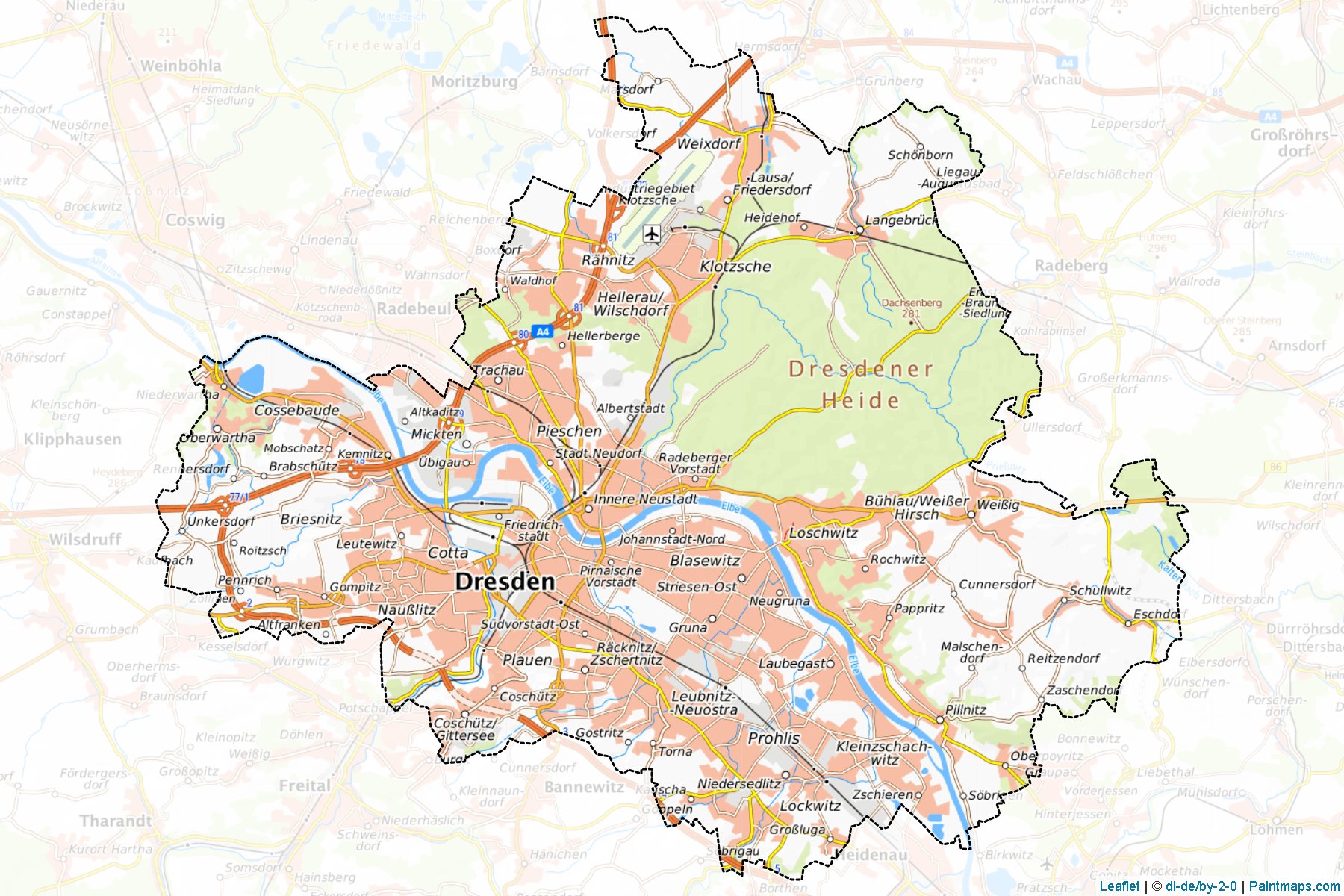 Dresden (Saksonya) Haritası Örnekleri-1