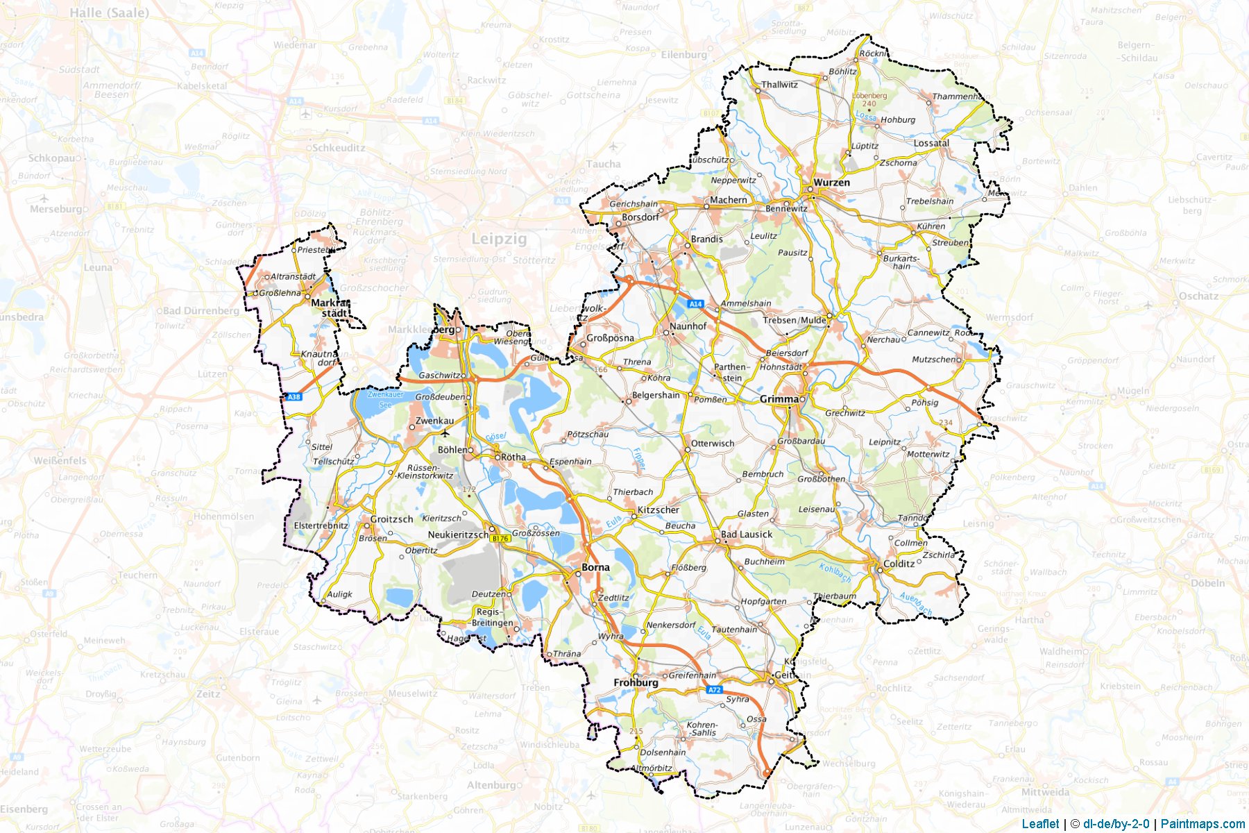 Leipzig (Saxony) Map Cropping Samples-1