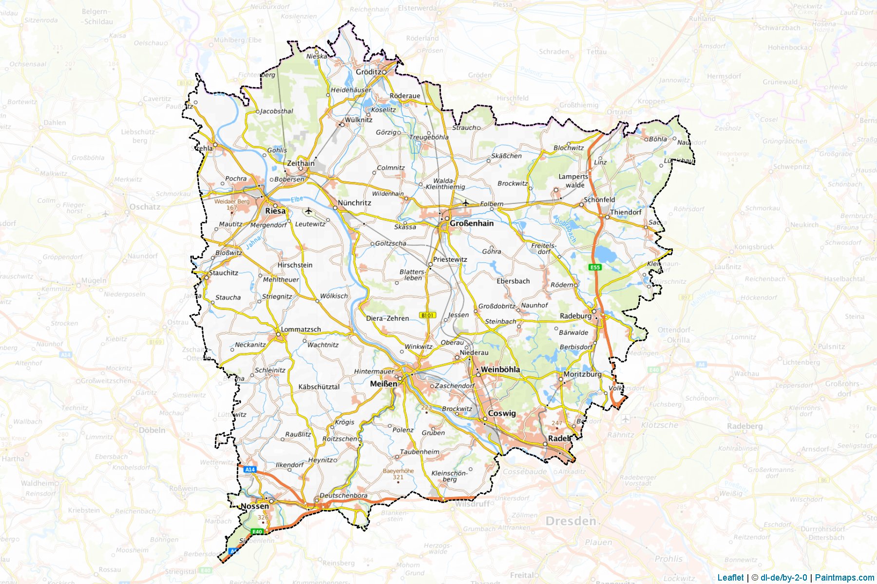 Meissen (Saxony) Map Cropping Samples-1