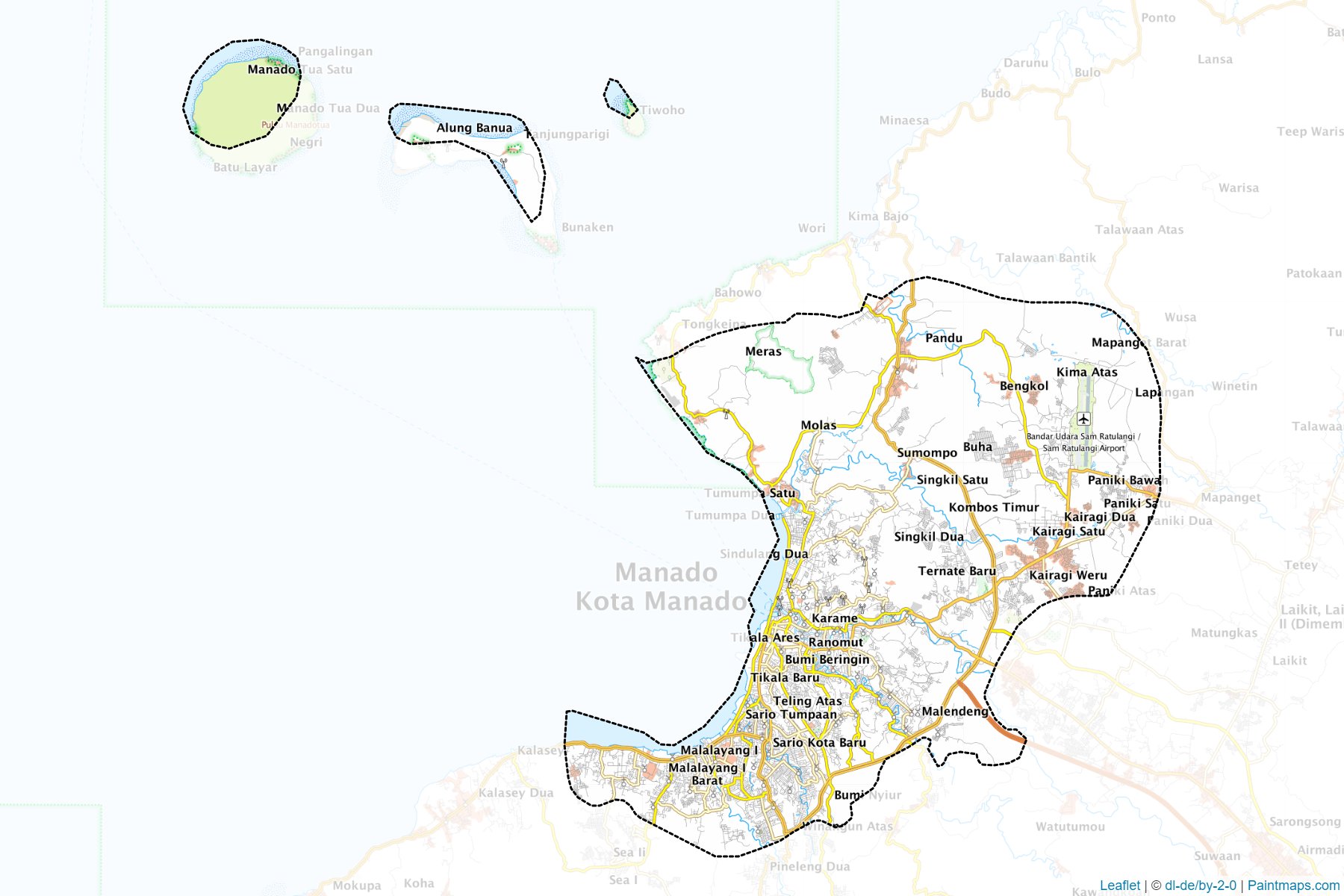 Manado (Kuzey Sulawesi) Haritası Örnekleri-1