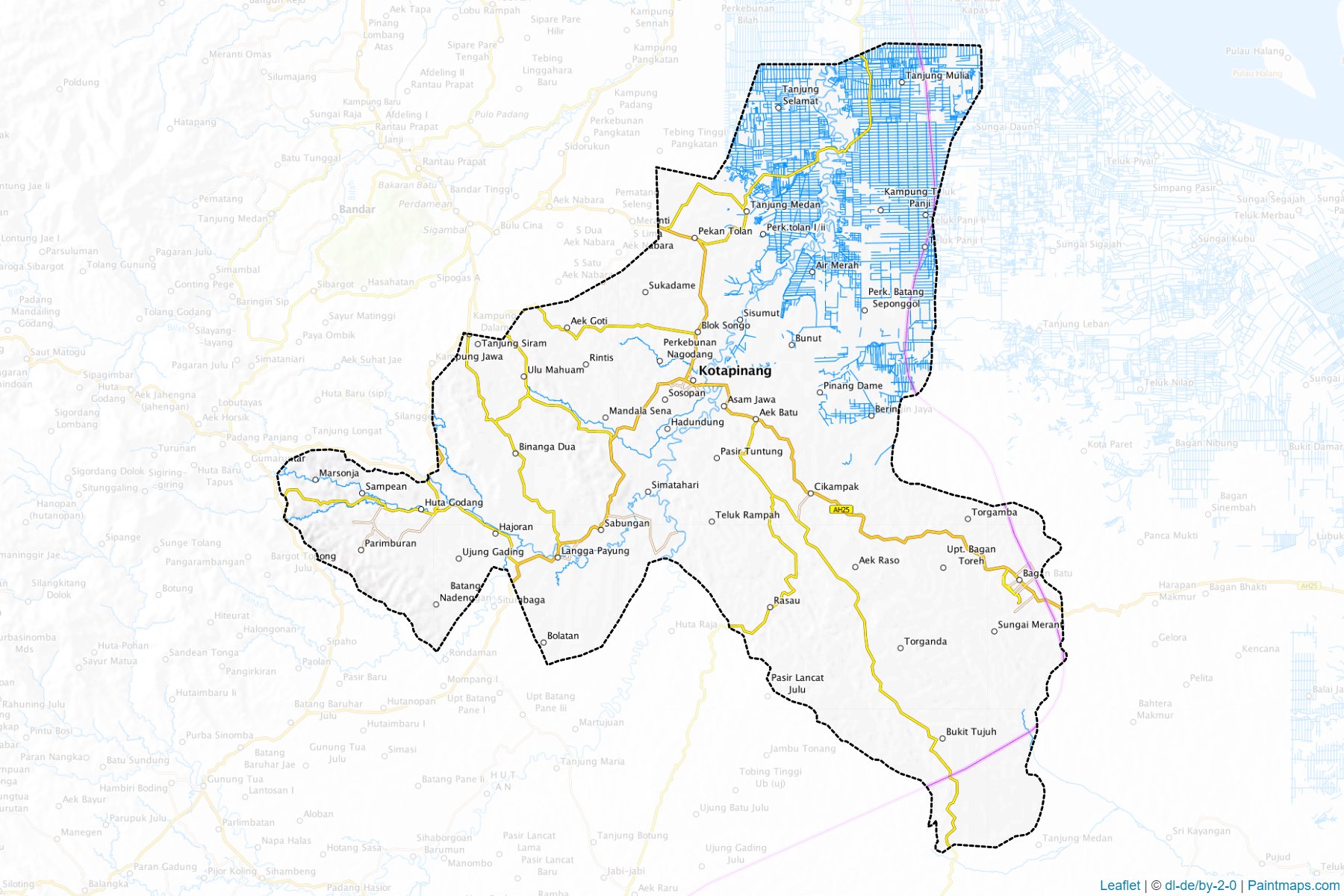 Muestras de recorte de mapas Labuhan Batu (Sumatera Utara)-1