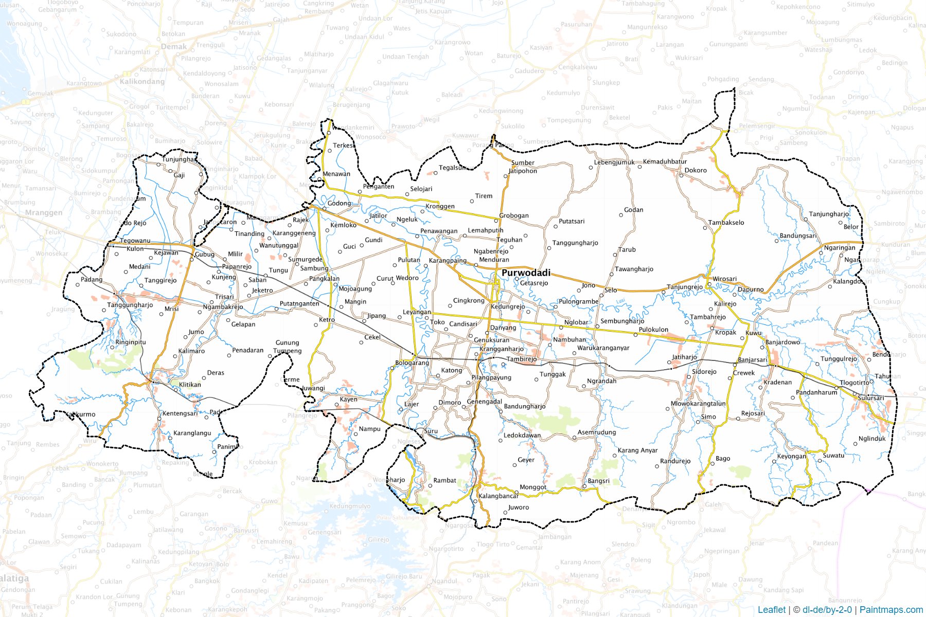 Grobogan (Central Java) Map Cropping Samples-1