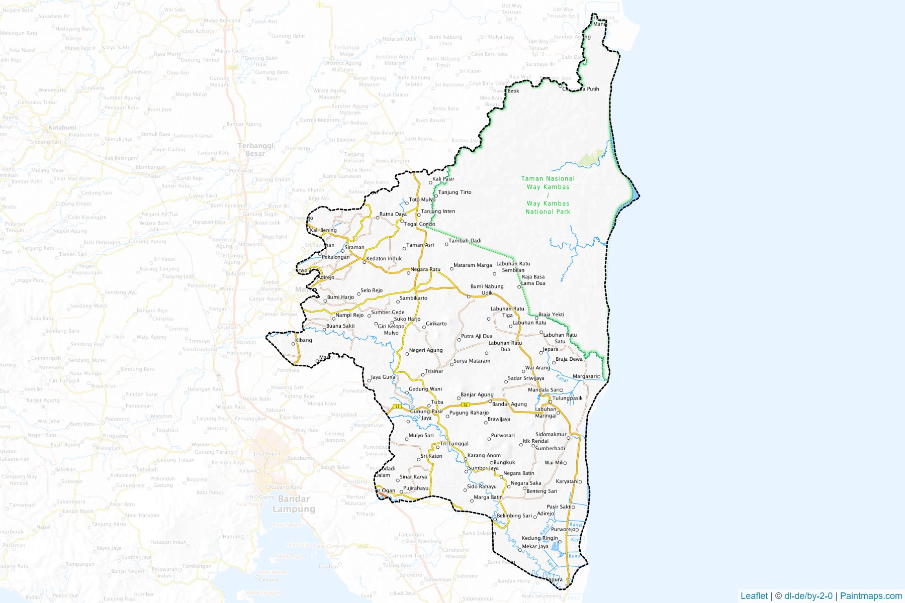 Lampung Timur (Lampung) Map Cropping Samples-1