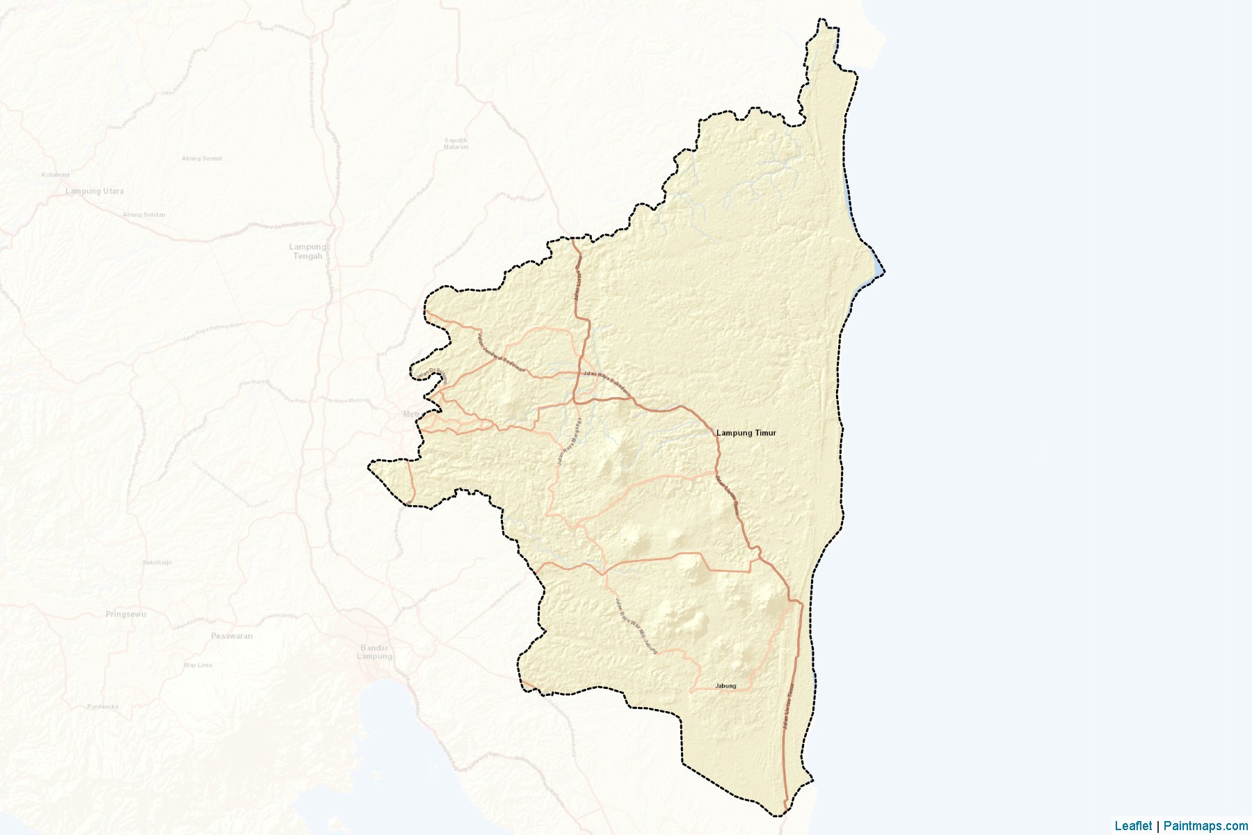 Lampung Timur (Lampung) Map Cropping Samples-2