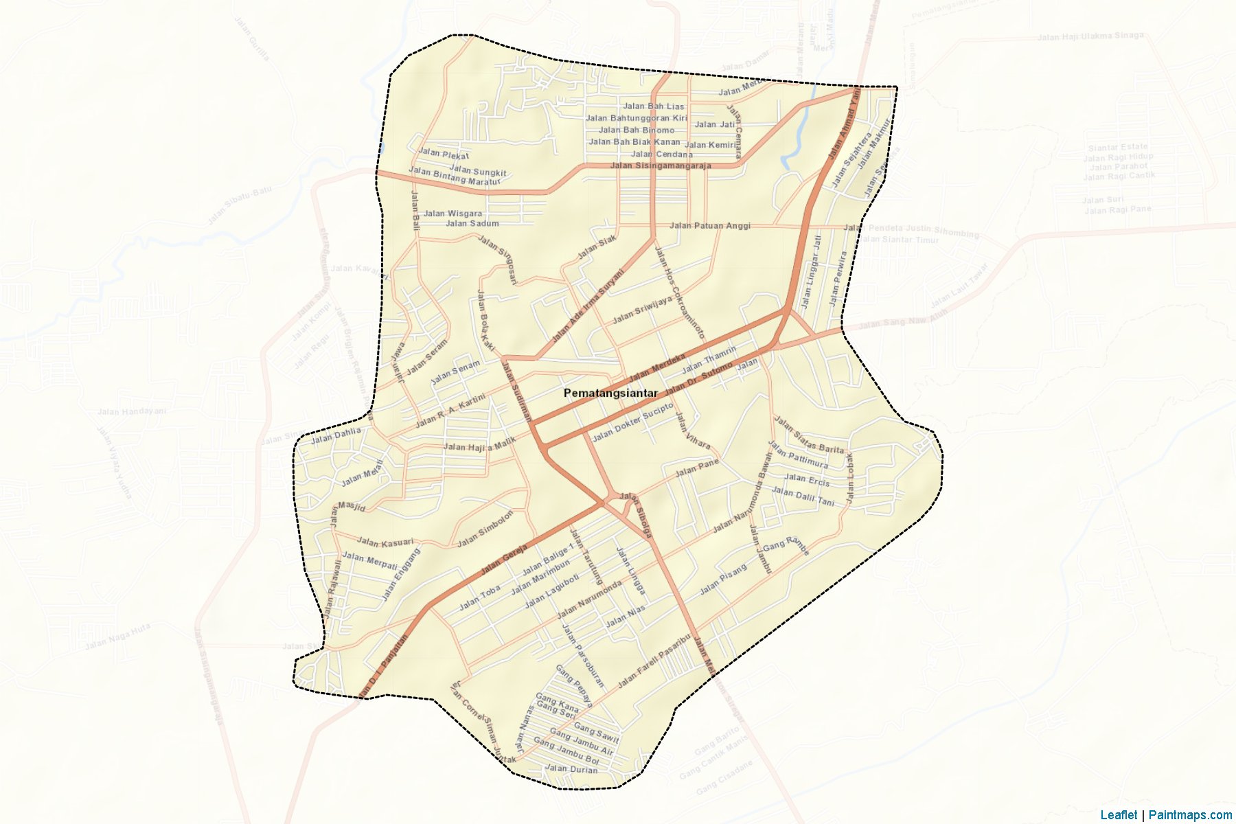 Pematang Siantar (North Sumatra) Map Cropping Samples-2