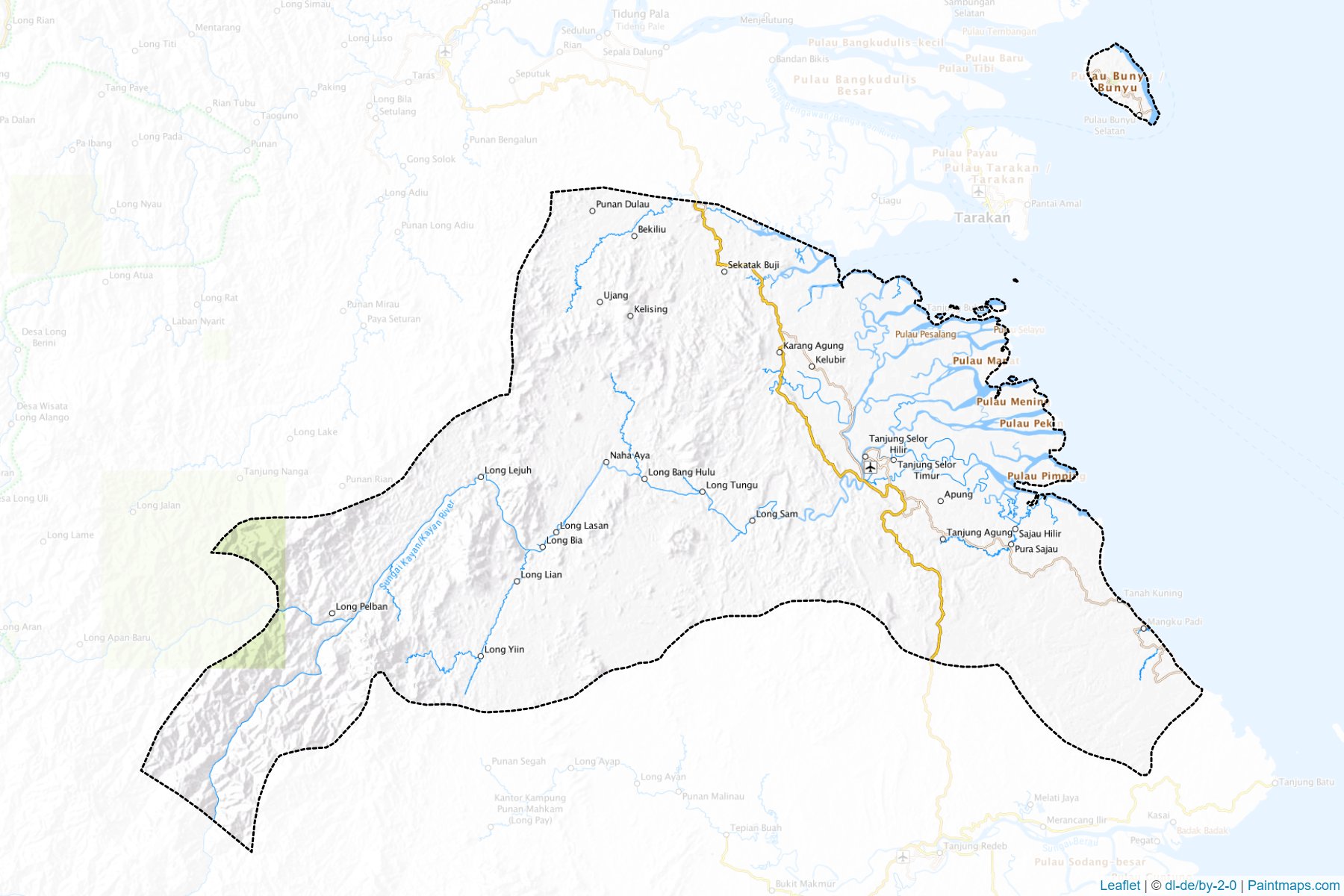 Bulongan (Kuzey Kalimantan) Haritası Örnekleri-1