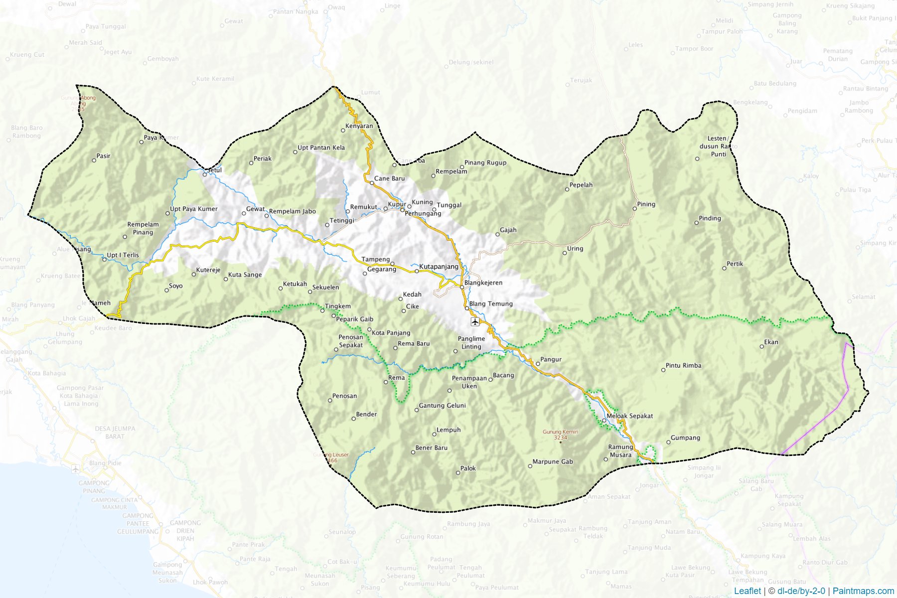 Muestras de recorte de mapas Gayo Lues (Aceh)-1