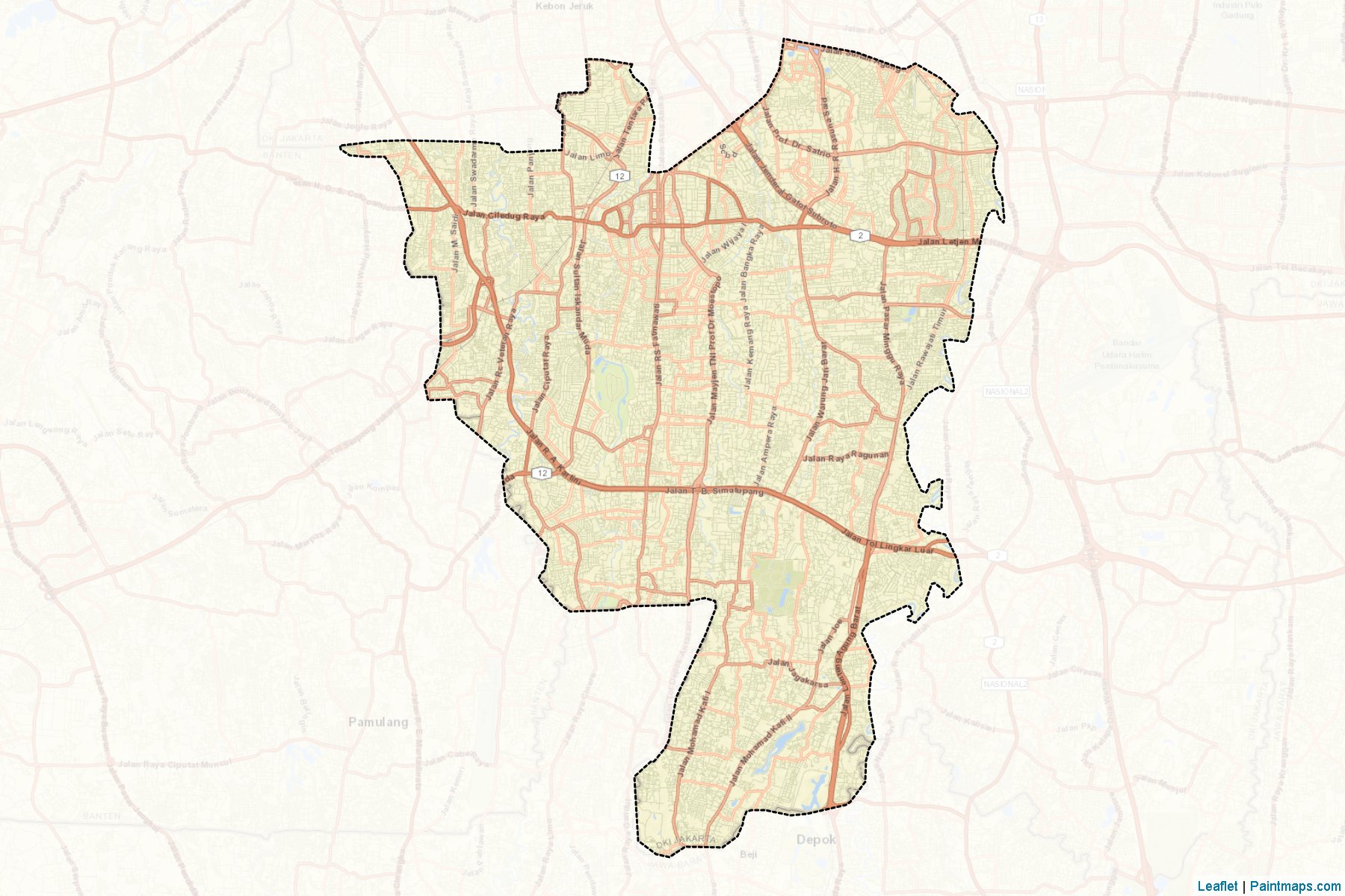 Jakarta Selatan (Cakarta) Haritası Örnekleri-2