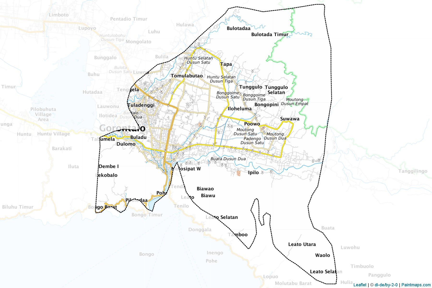 Gorontalo (Gorontalo) Map Cropping Samples-1