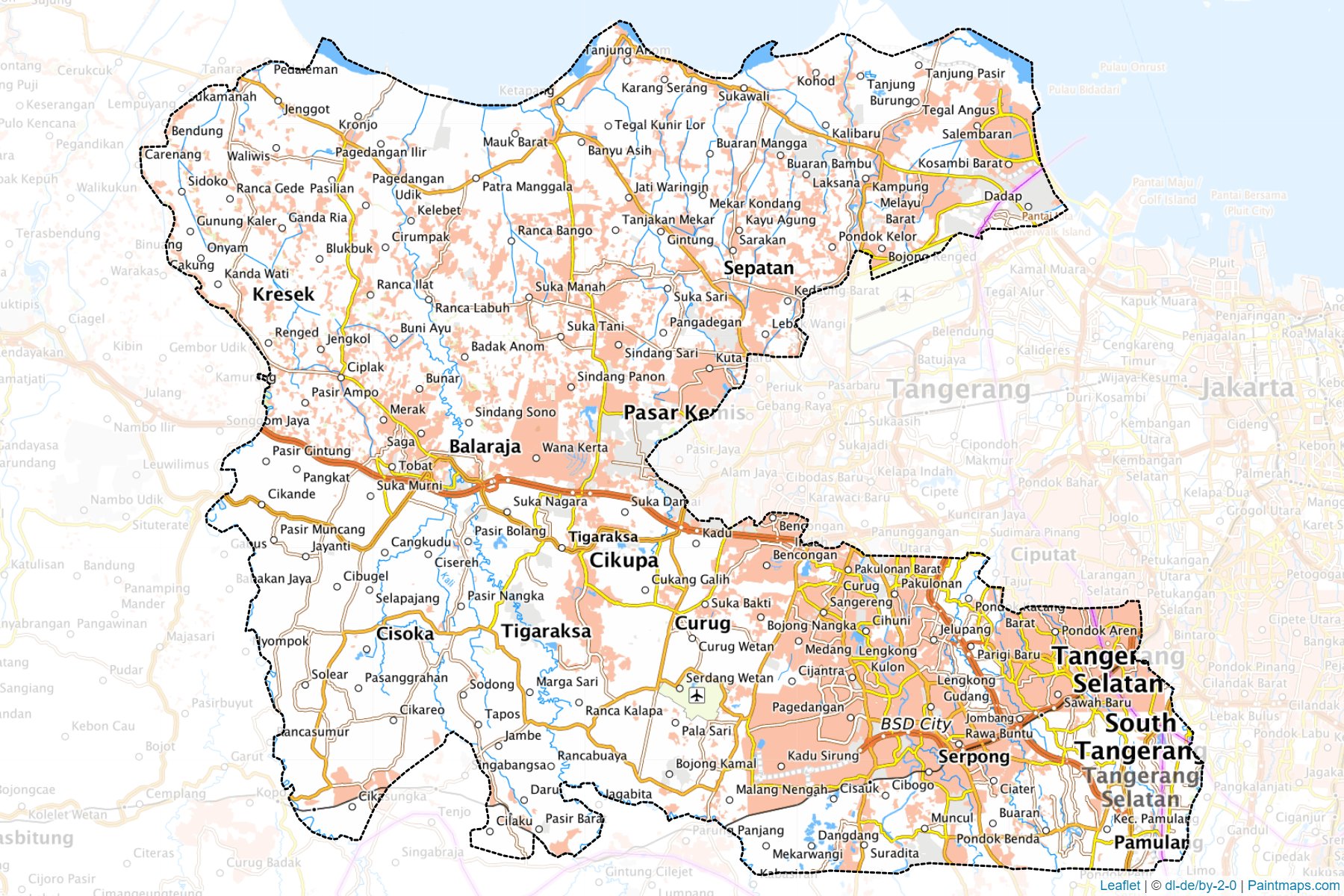 Tangerang (Banten) Map Cropping Samples-1