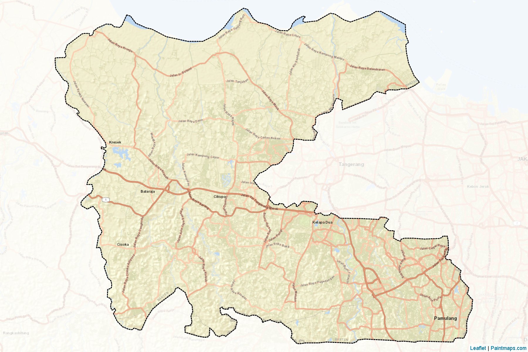 Tangerang (Banten) Haritası Örnekleri-2