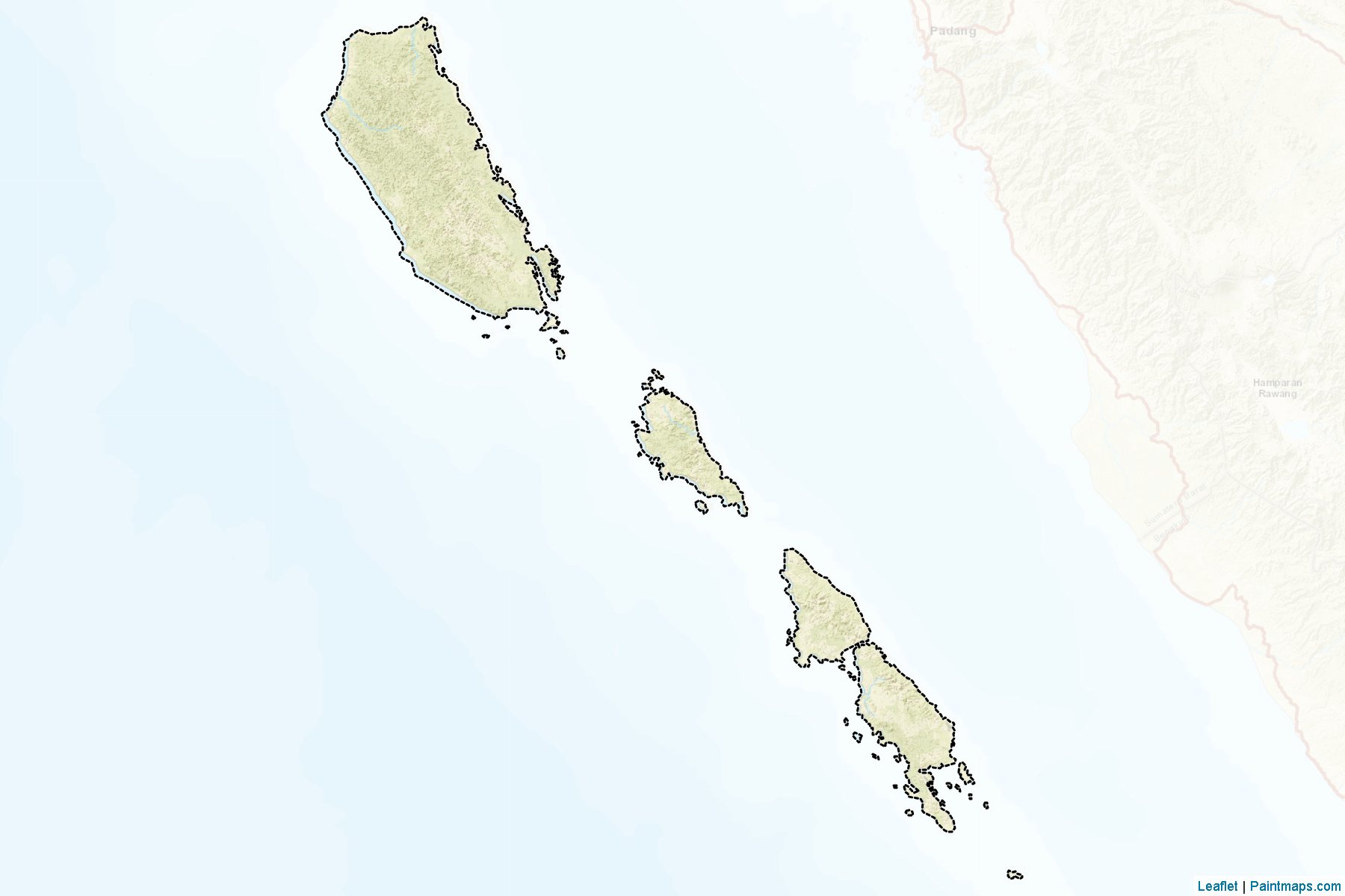 Muestras de recorte de mapas Kepulauan Mentawai (Sumatera Barat)-2