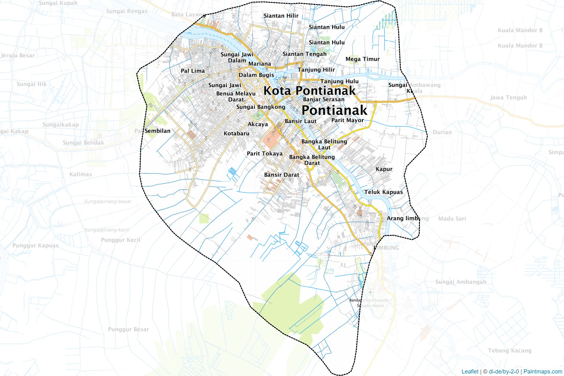 Pontianak (West Kalimantan) Map Cropping Samples-1