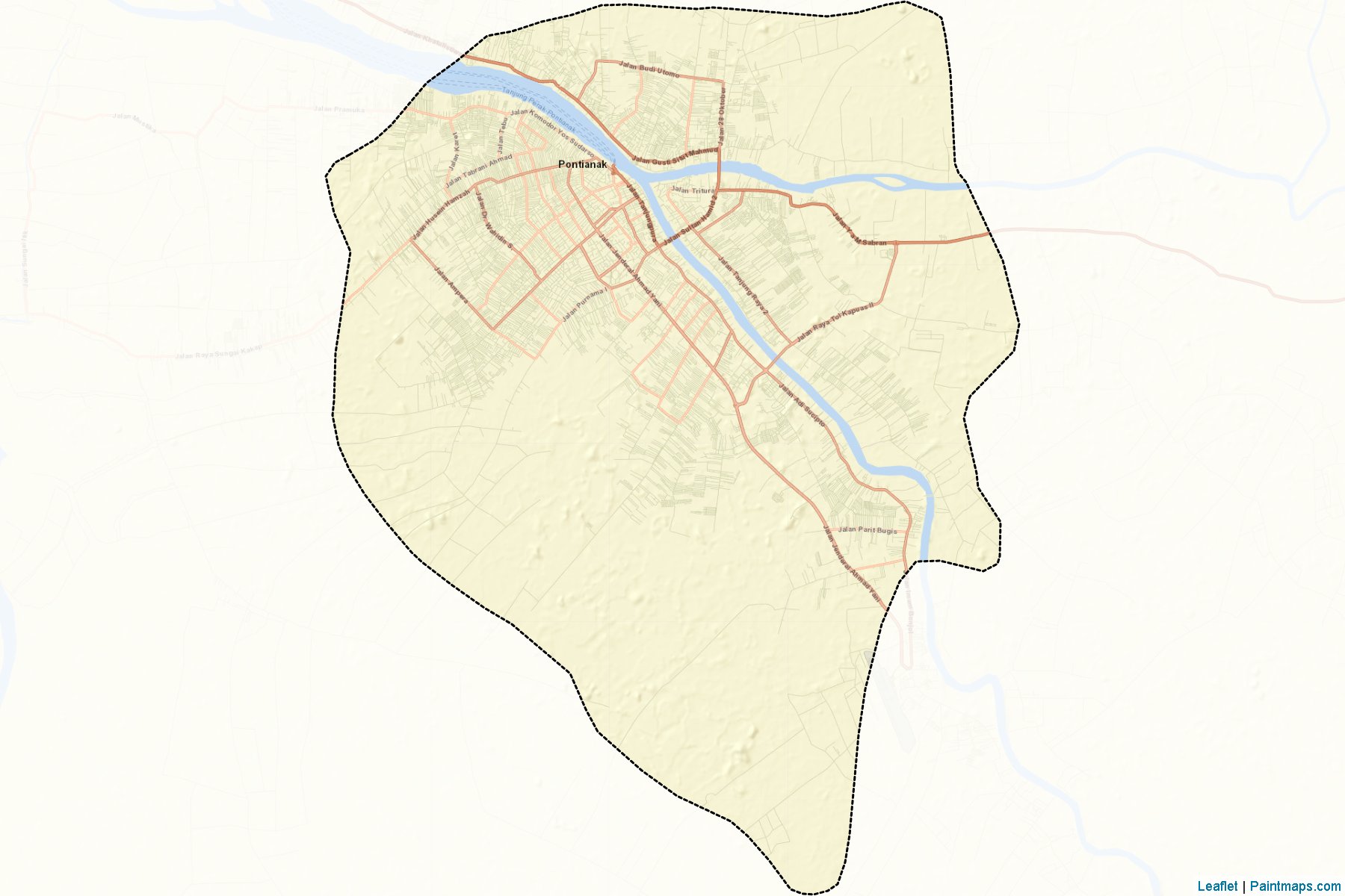 Pontianak (West Kalimantan) Map Cropping Samples-2