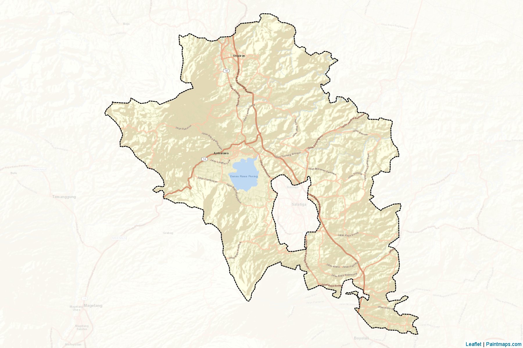 Muestras de recorte de mapas Semarang (Jawa Tengah)-2