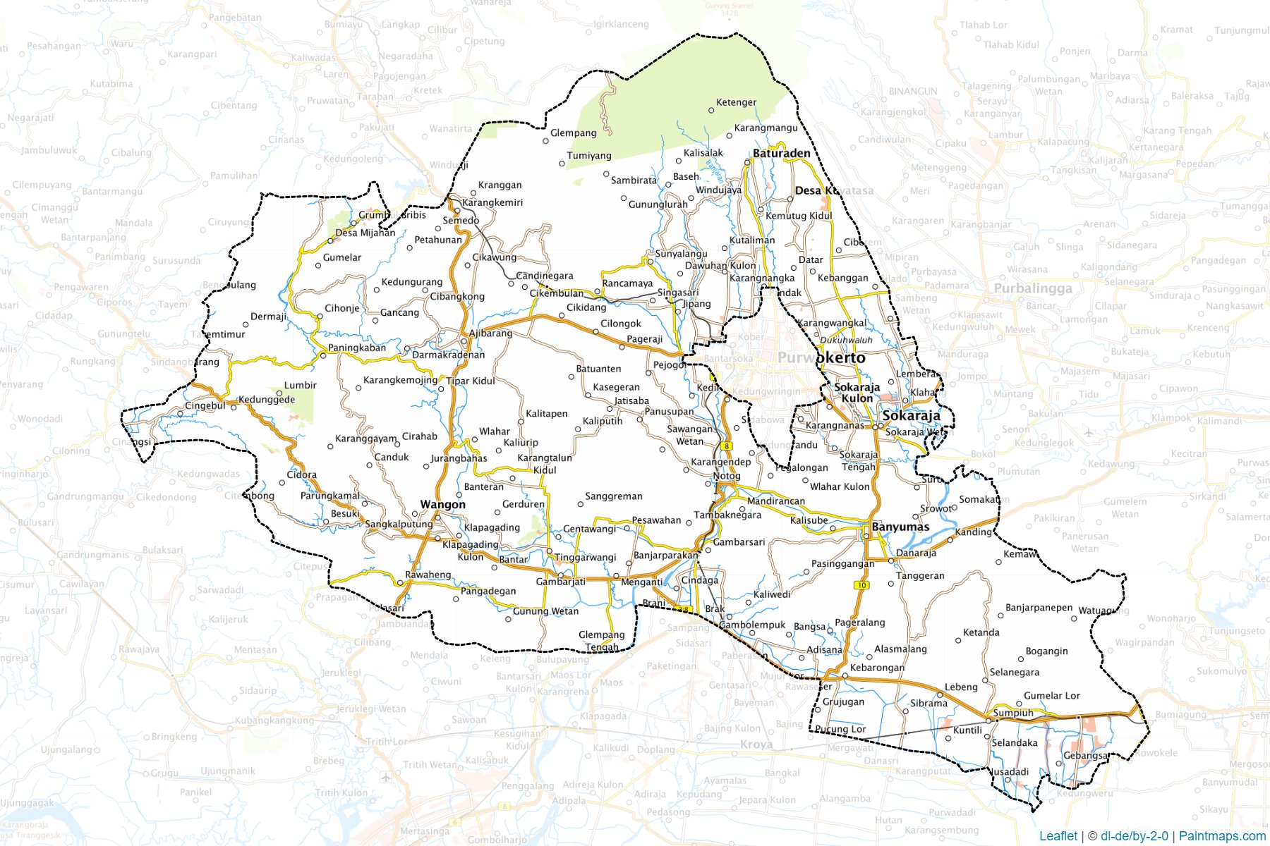 Muestras de recorte de mapas Banyumas (Jawa Tengah)-1