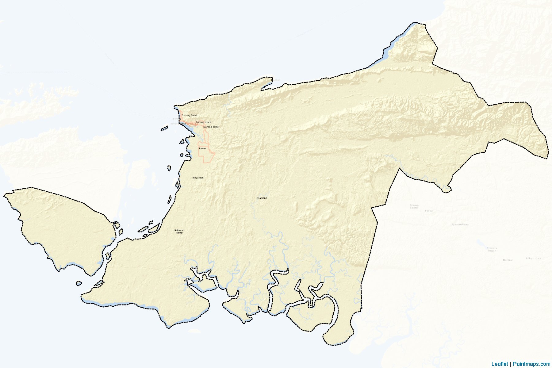 Sorong (Irian Jaya Barat) Haritası Örnekleri-2